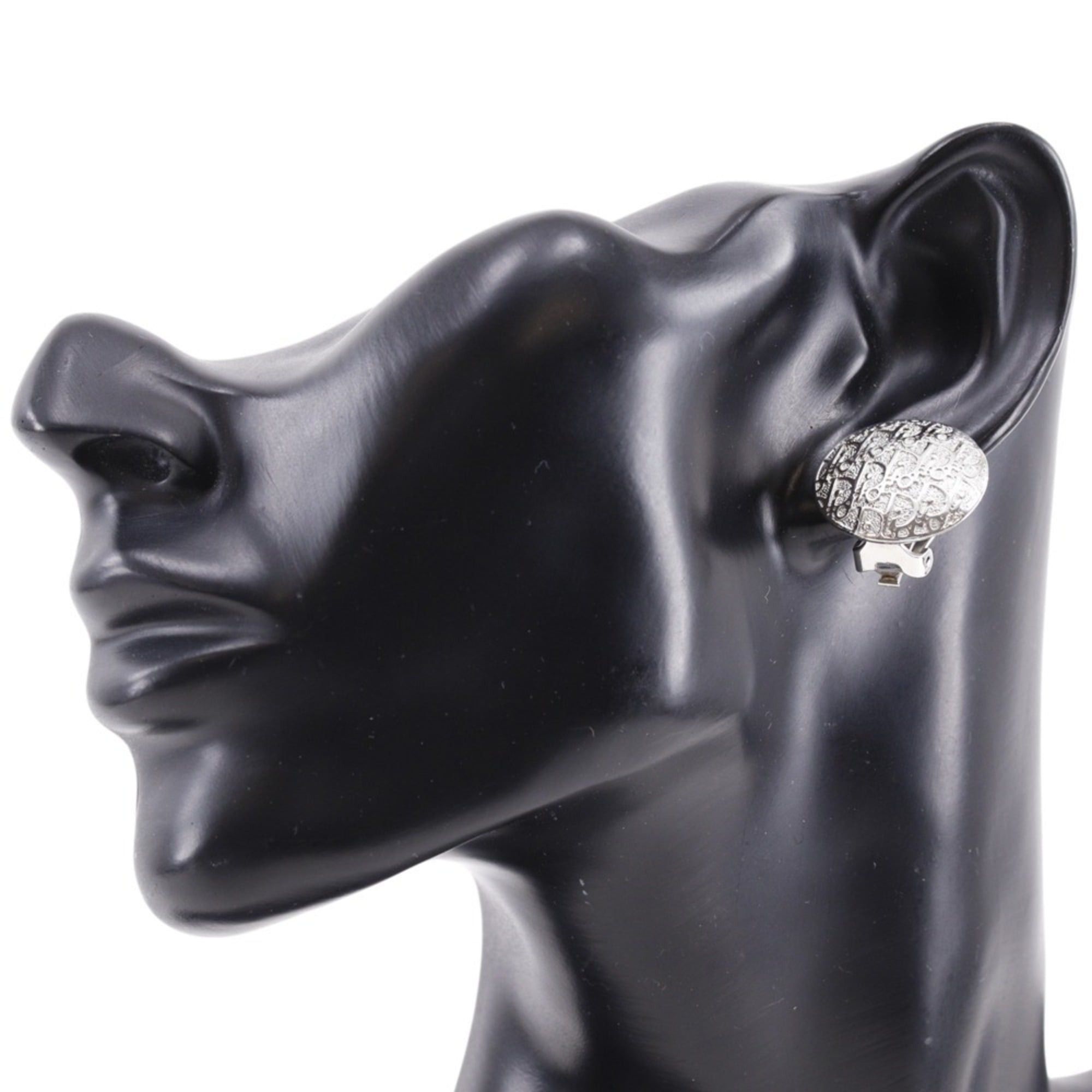 Dior Christian Dior Trotter Earrings, Metal, Silver, Approx. 10.6g, Women's. Size ONE SIZE - 2 Thumbnail