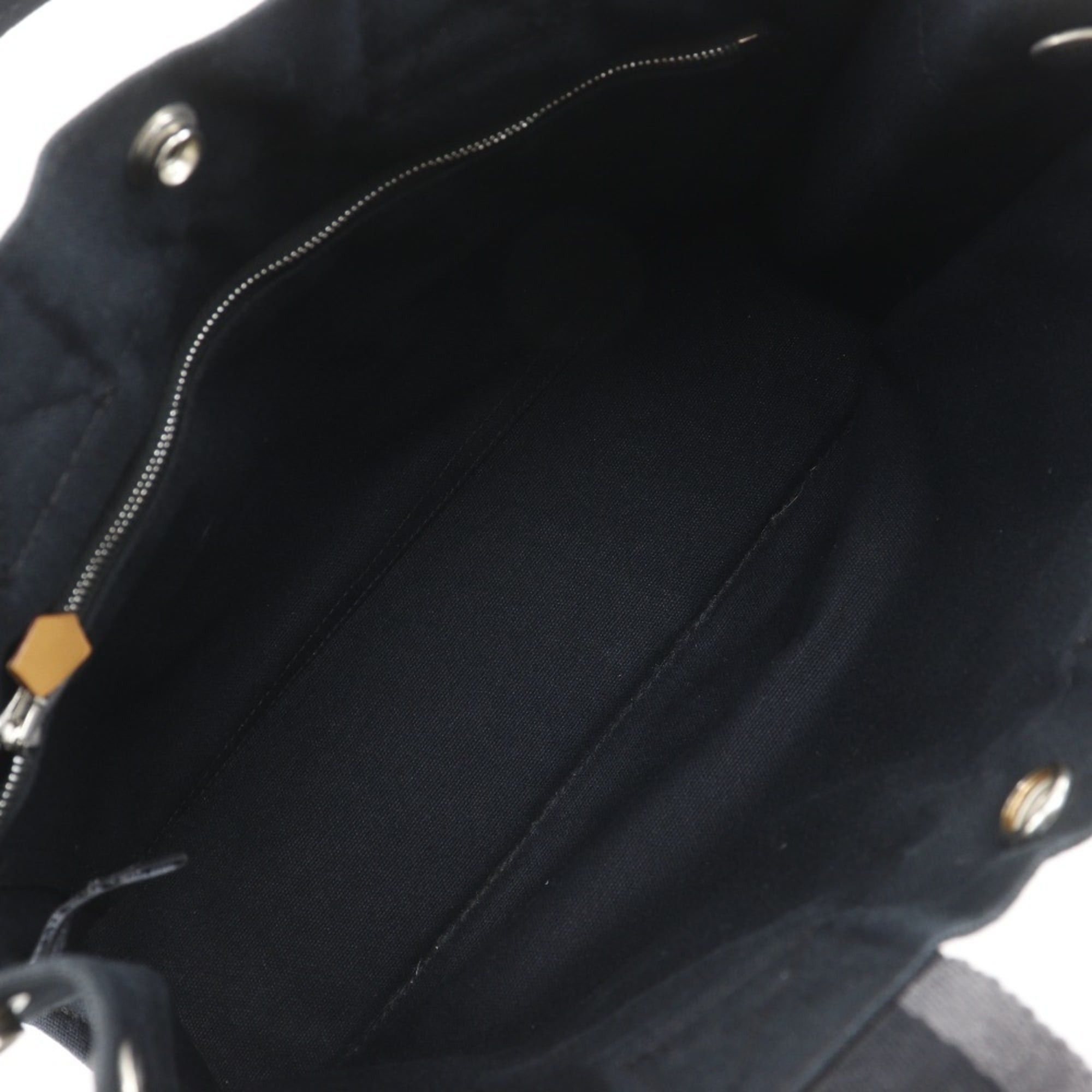 Hermes Hermes Fourre Tout PM handbag, canvas, black, A5 size, snap button closure, unisex. Size ONE SIZE - 6 Thumbnail