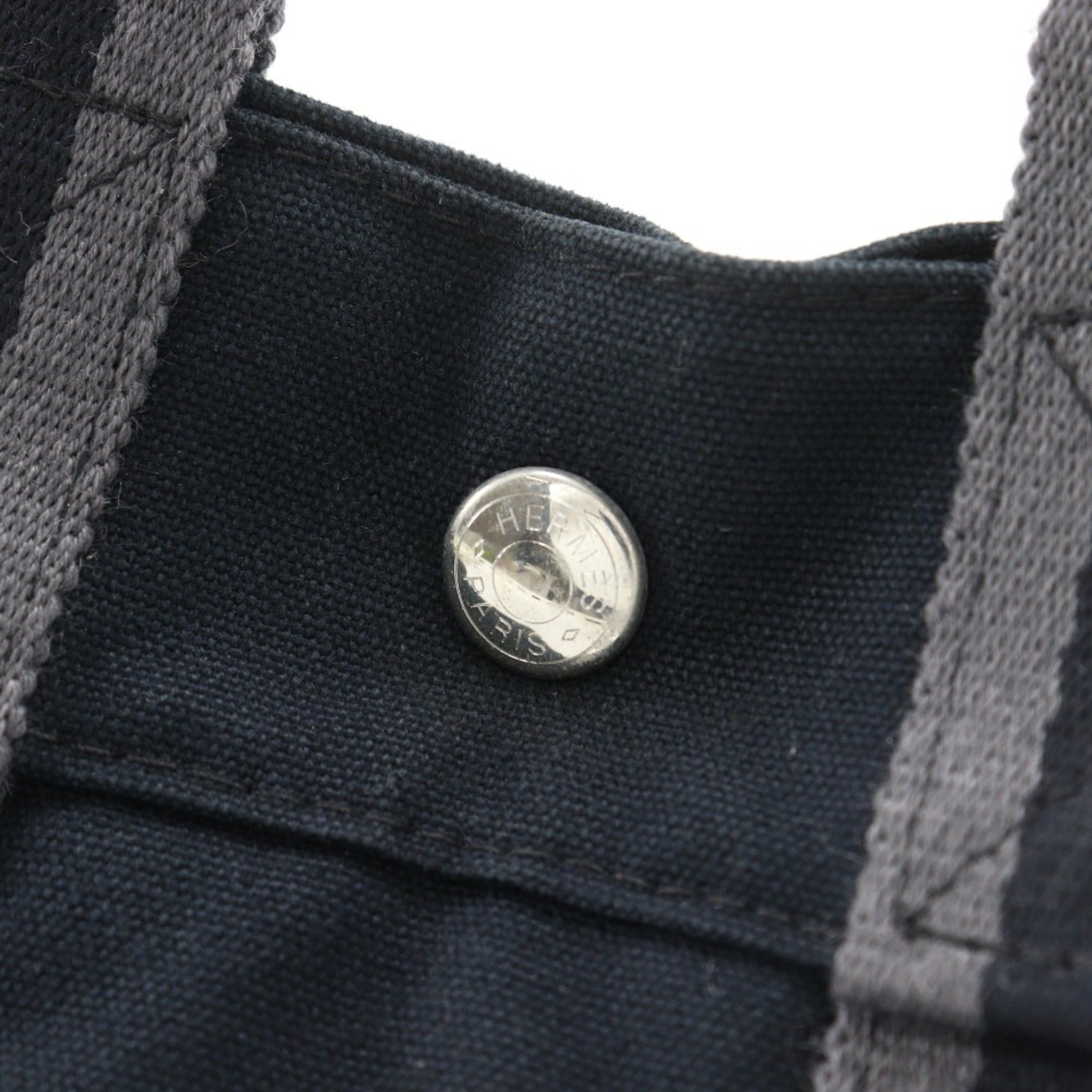Hermes Hermes Fourre Tout PM handbag, canvas, black, A5 size, snap button closure, unisex. Size ONE SIZE - 12 Thumbnail