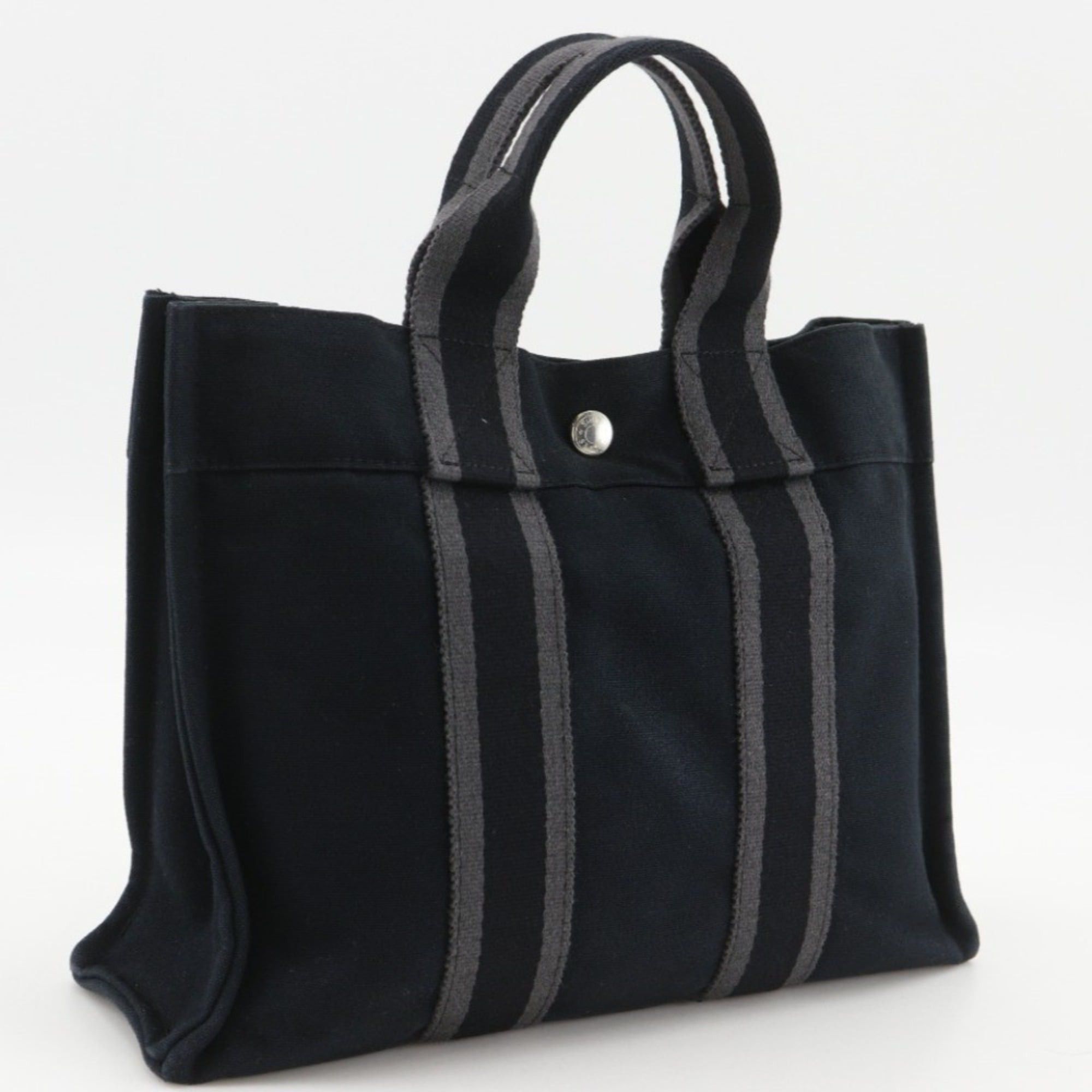 Hermes Hermes Fourre Tout PM handbag, canvas, black, A5 size, snap button closure, unisex. Size ONE SIZE - 3 Thumbnail