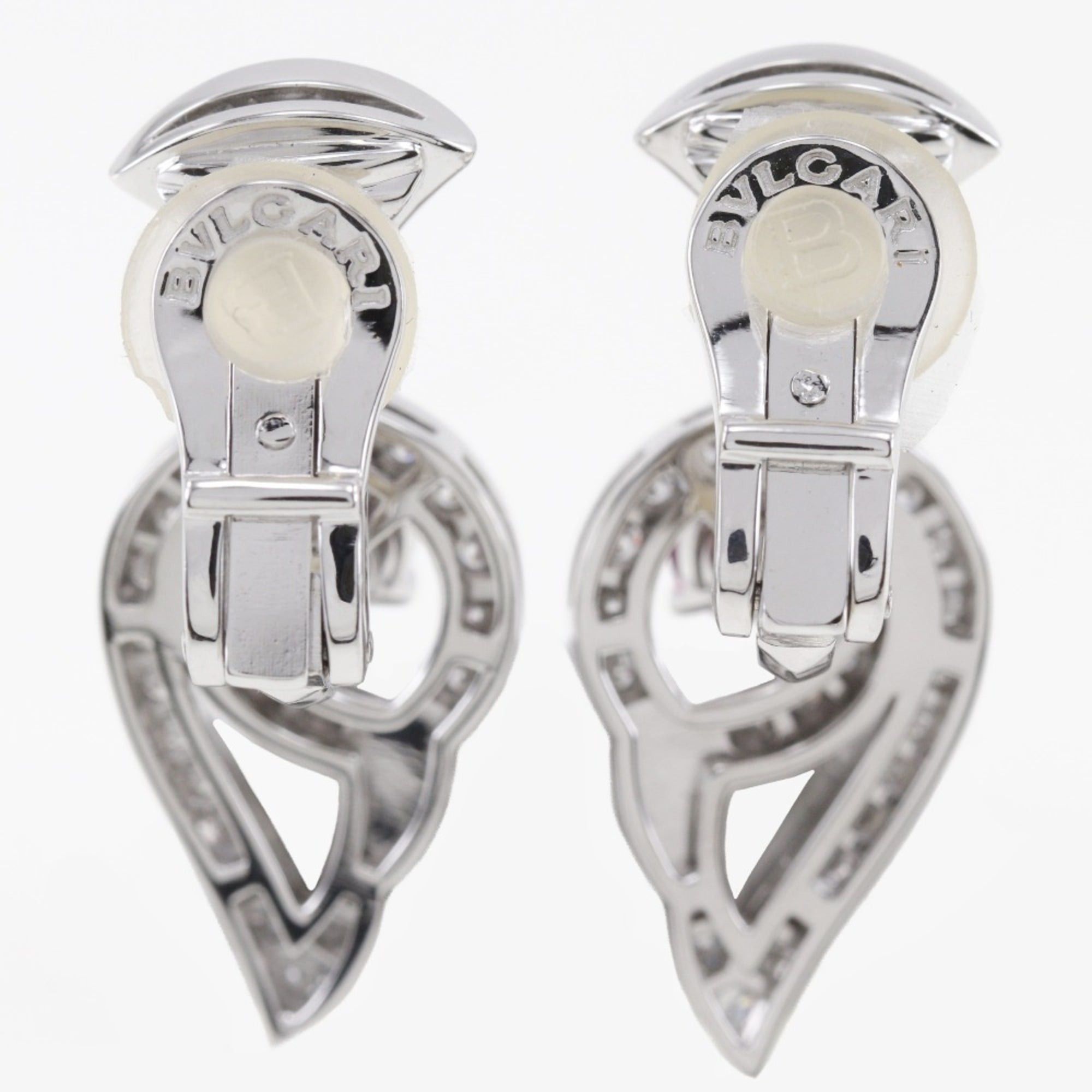 Bvlgari Bvlgari Bulgari Diva Dream Earrings, 18K White Gold x Rubellite Tourmaline Diamond, Made in Italy, Approx. 14.4g, Women's. Size ONE SIZE - 4 Thumbnail