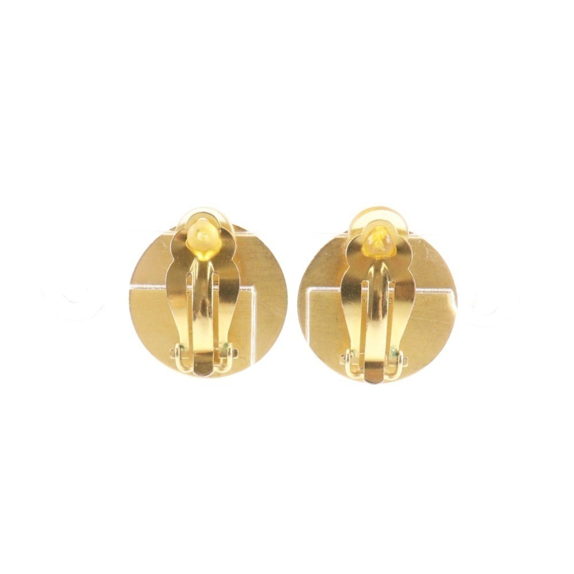 Hermes Hermes Sellier Earrings, Gold Plated x Shell, Approx. 11.7g, Women's Size ONE SIZE - 3 Thumbnail