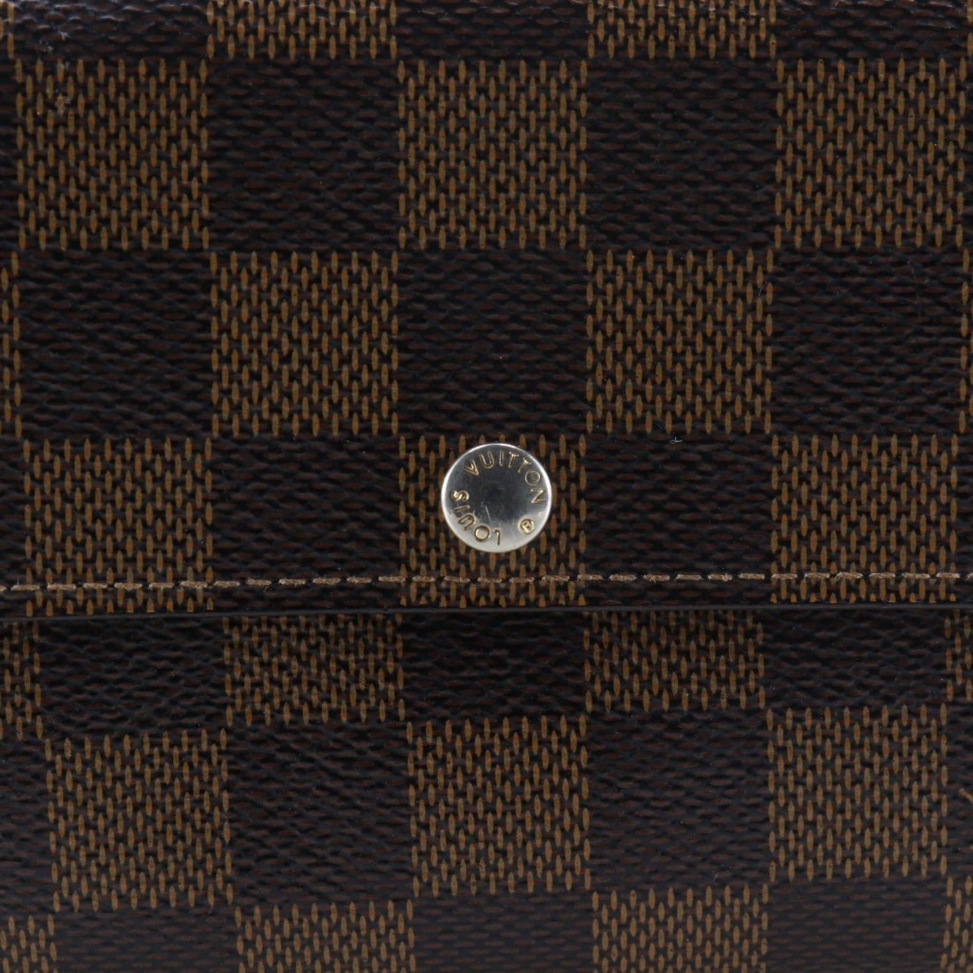 Louis Vuitton Louis Vuitton Portefeuille Sarah Long Wallet N61734 Damier Canvas 2012 Brown CA2172 Snap Button Women's Size ONE SIZE - 12 Thumbnail