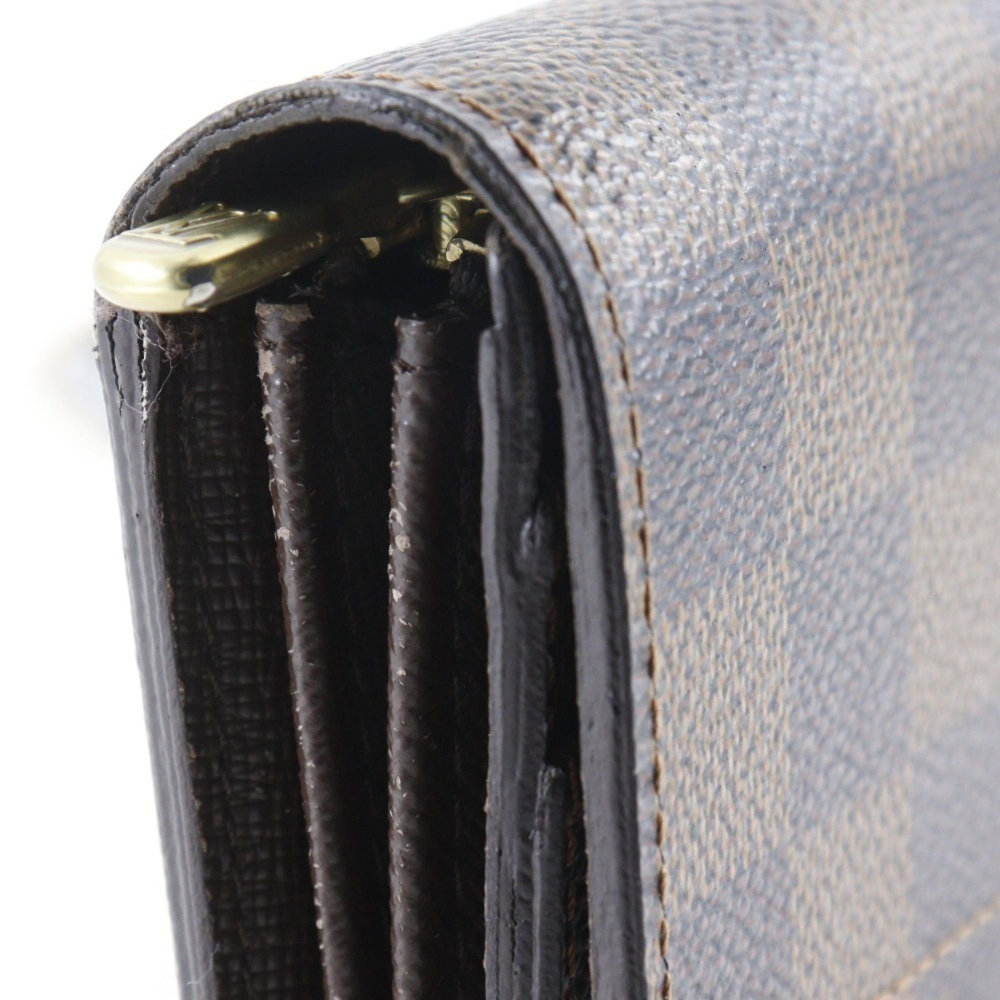 Louis Vuitton Louis Vuitton Portefeuille Sarah Long Wallet N61734 Damier Canvas 2012 Brown CA2172 Snap Button Women's Size ONE SIZE - 15 Thumbnail