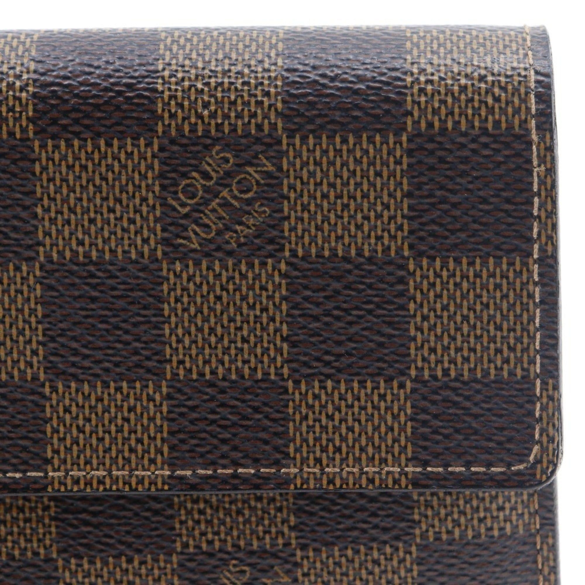 Louis Vuitton Louis Vuitton Portefeuille Sarah Long Wallet N61734 Damier Canvas 2012 Brown CA2172 Snap Button Women's Size ONE SIZE - 11 Thumbnail