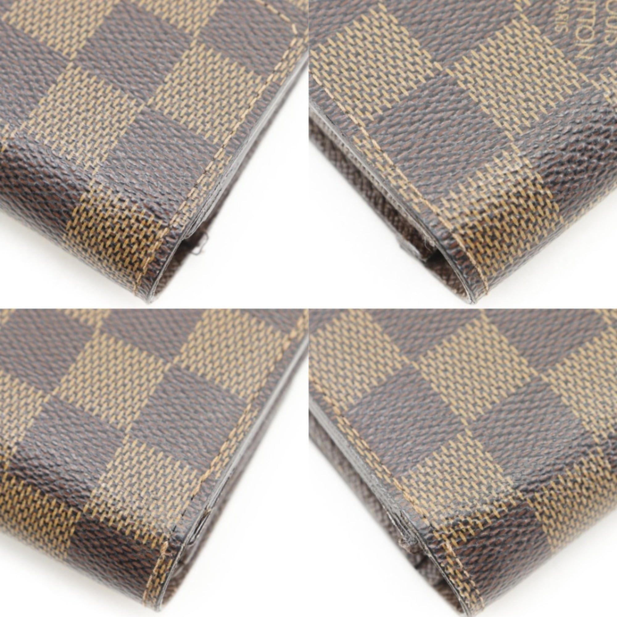 Louis Vuitton Louis Vuitton Portefeuille Sarah Long Wallet N61734 Damier Canvas 2012 Brown CA2172 Snap Button Women's Size ONE SIZE - 4 Thumbnail
