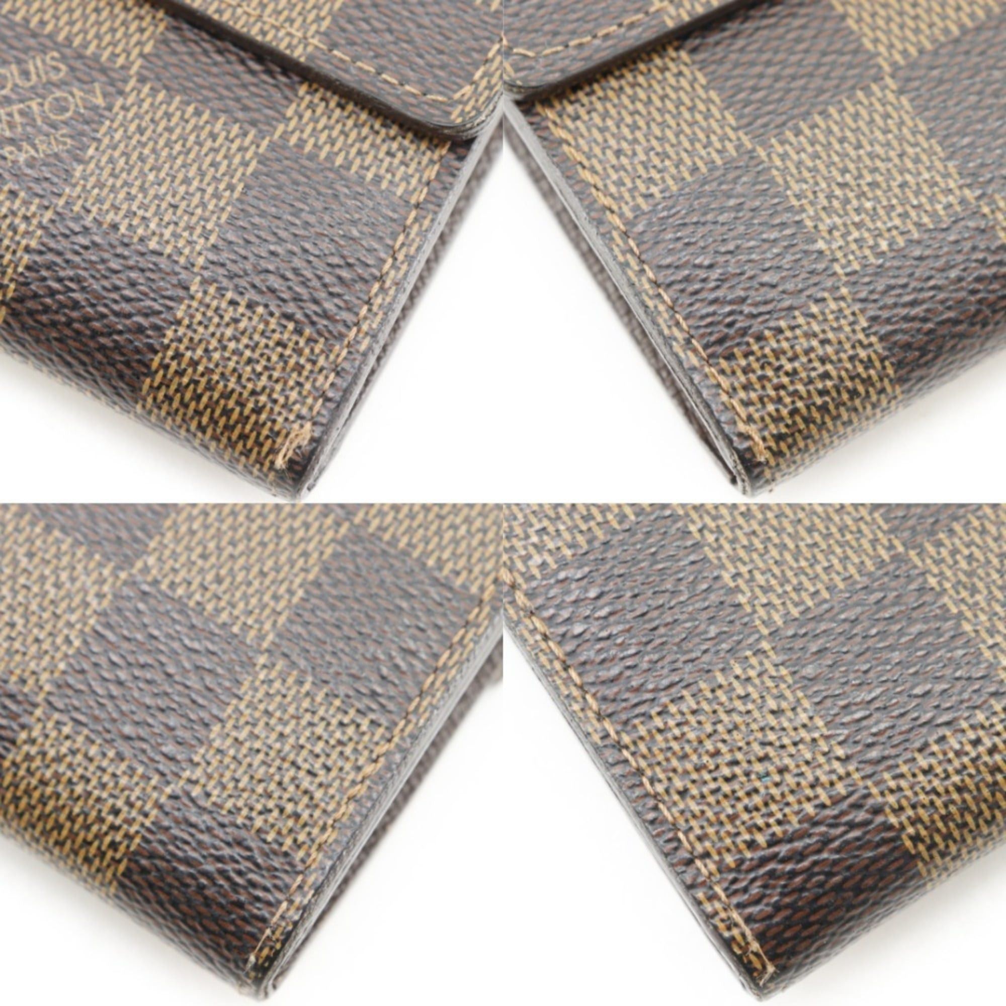 Louis Vuitton Louis Vuitton Portefeuille Sarah Long Wallet N61734 Damier Canvas 2012 Brown CA2172 Snap Button Women's Size ONE SIZE - 5 Thumbnail