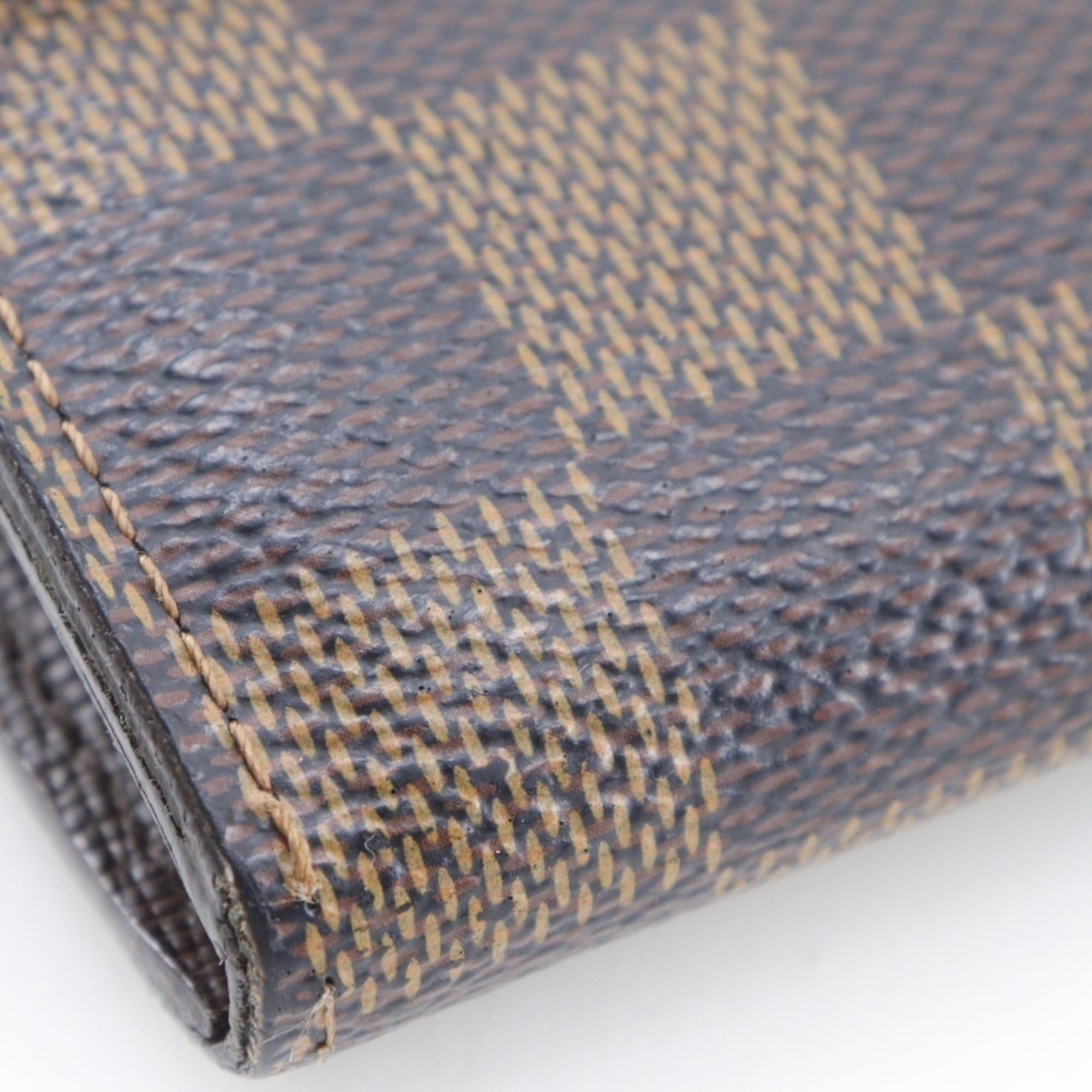 Louis Vuitton Louis Vuitton Portefeuille Sarah Long Wallet N61734 Damier Canvas 2012 Brown CA2172 Snap Button Women's Size ONE SIZE - 19 Thumbnail