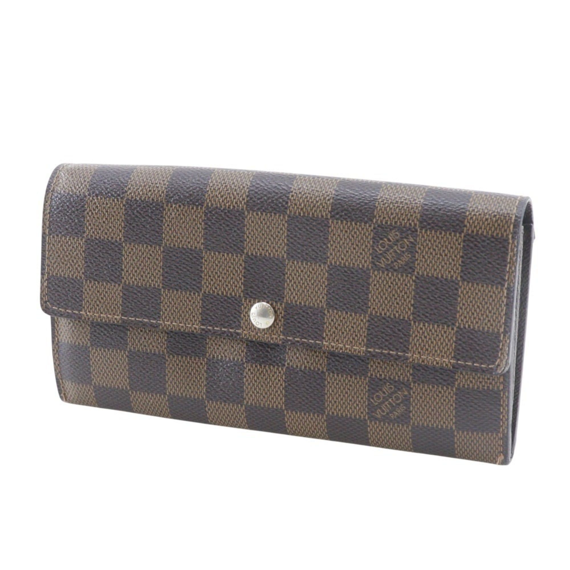 Louis Vuitton Louis Vuitton Portefeuille Sarah Long Wallet N61734 Damier Canvas 2012 Brown CA2172 Snap Button Women's Size ONE SIZE - 2 Thumbnail