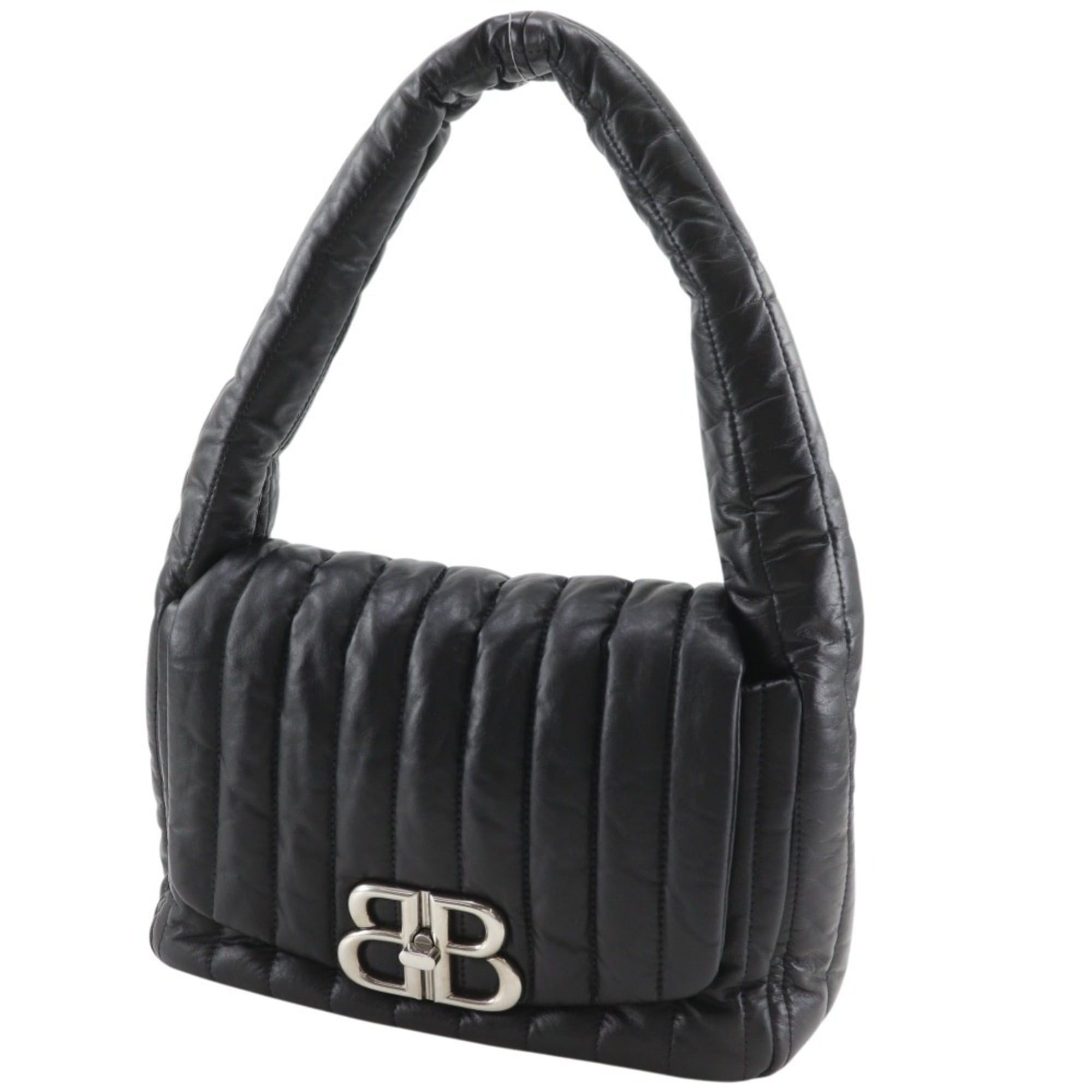 Balenciaga Balenciaga Monaco Shoulder Bag, Quilted, Calfskin, Black, A5 Size, Turn-Lock, Women's, 787896 Size ONE SIZE - 2 Thumbnail