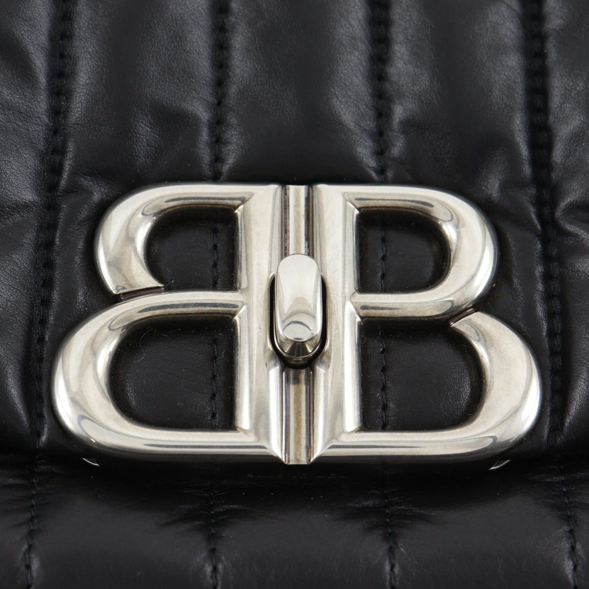 Balenciaga Balenciaga Monaco Shoulder Bag, Quilted, Calfskin, Black, A5 Size, Turn-Lock, Women's, 787896 Size ONE SIZE - 10 Thumbnail
