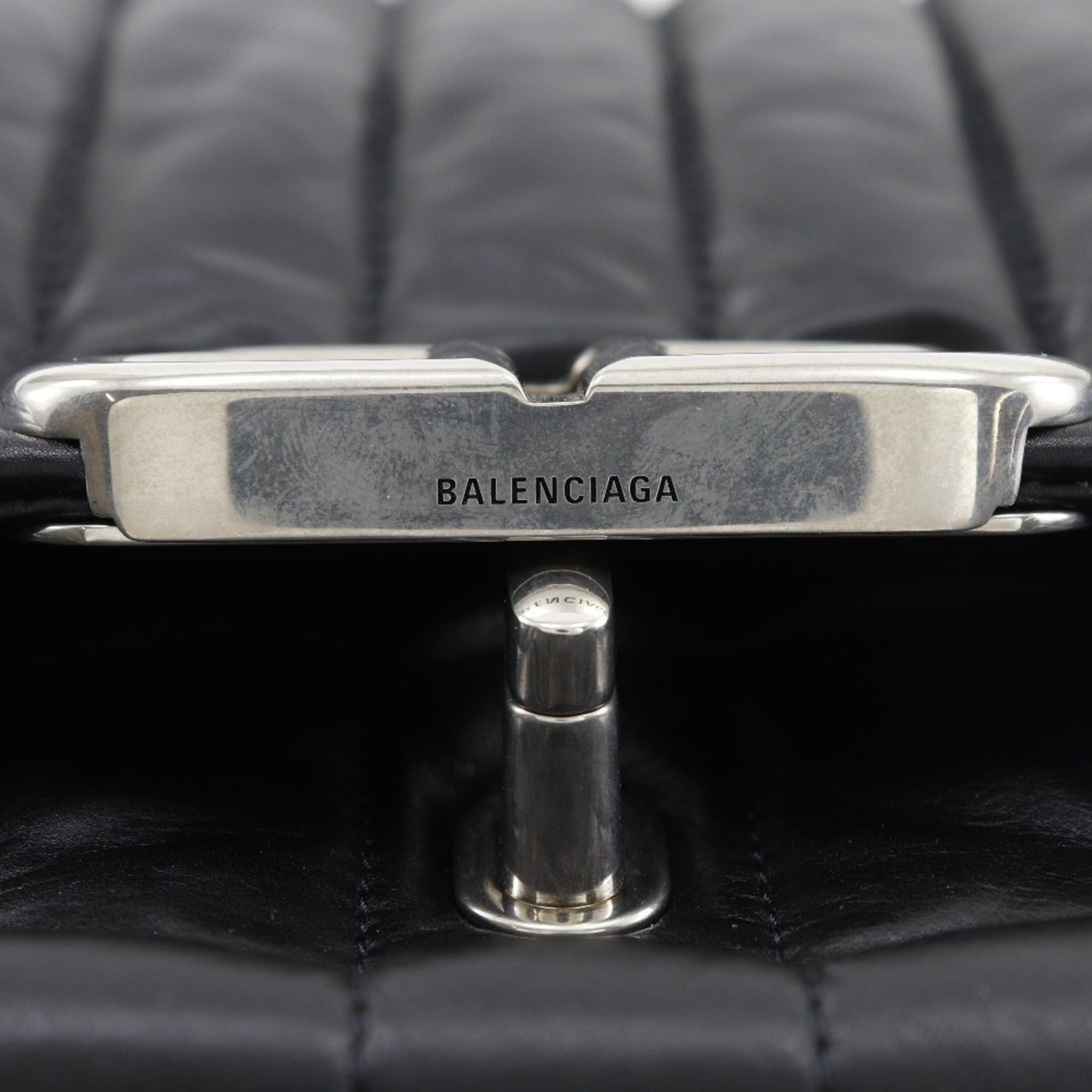 Balenciaga Balenciaga Monaco Shoulder Bag, Quilted, Calfskin, Black, A5 Size, Turn-Lock, Women's, 787896 Size ONE SIZE - 11 Thumbnail