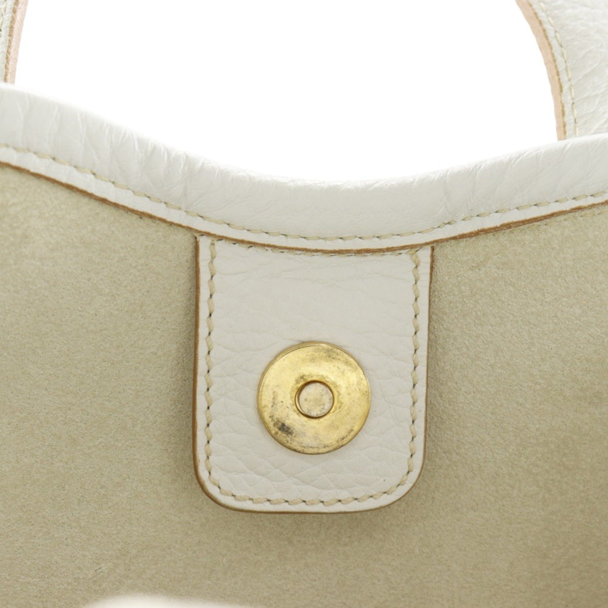 Salvatore Ferragamo Salvatore Ferragamo tote bag AU-21 7286 calfskin white A5 magnetic closure women's Size ONE SIZE - 11 Thumbnail