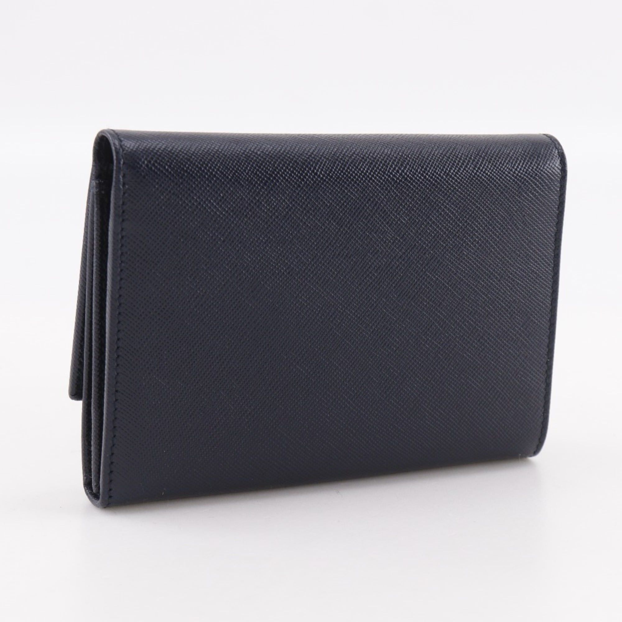 Salvatore Ferragamo Salvatore Ferragamo Gancini Tri-fold Wallet, Leather, Black, Belt Buckle, Unisex Size ONE SIZE - 3 Thumbnail