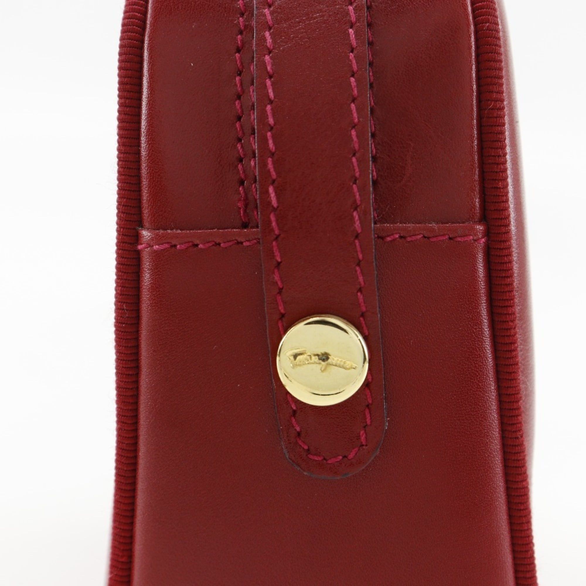 Salvatore Ferragamo Salvatore Ferragamo Vala Shoulder Bag D21 3096 Calfskin Red Women's Size ONE SIZE - 6 Thumbnail