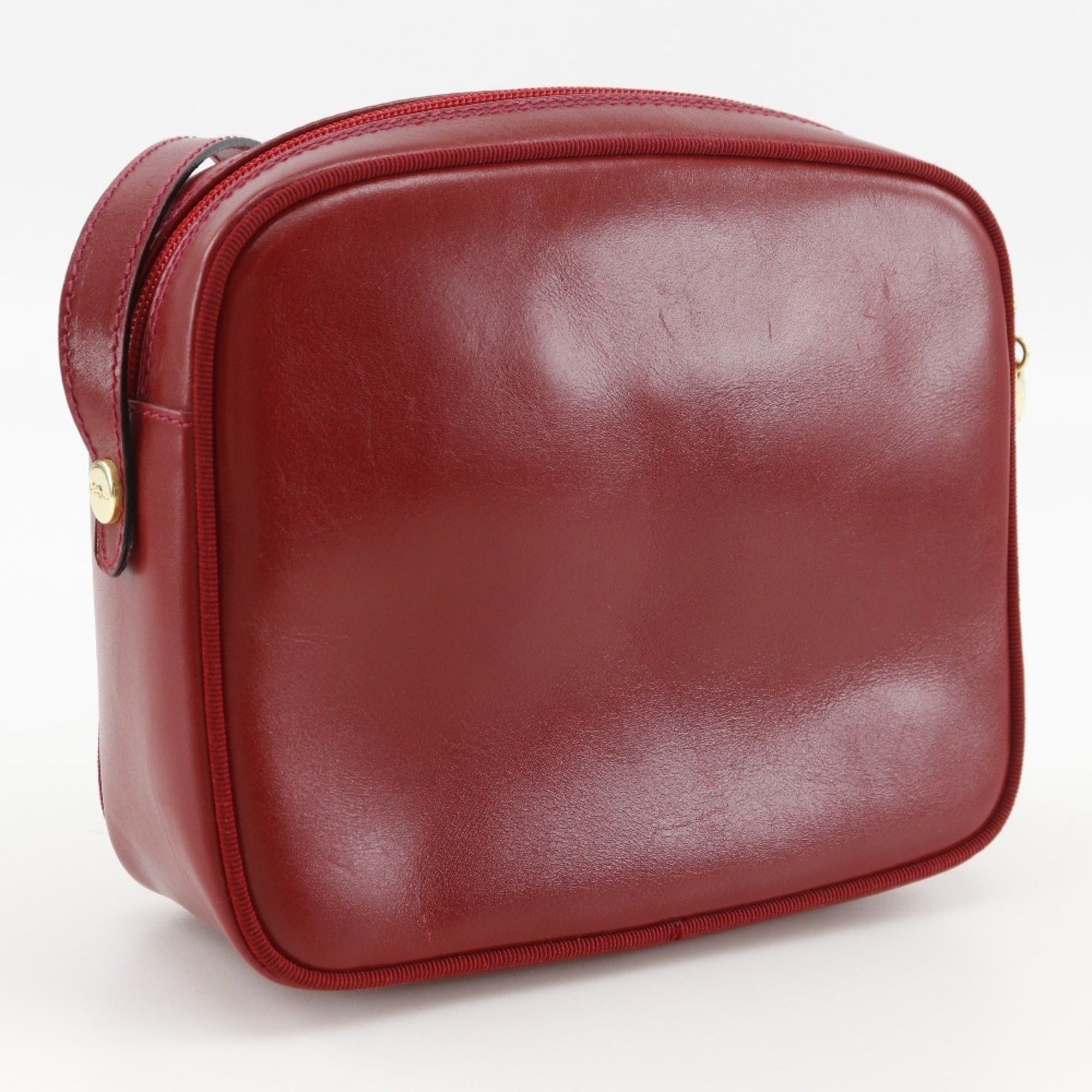 Salvatore Ferragamo Salvatore Ferragamo Vala Shoulder Bag D21 3096 Calfskin Red Women's Size ONE SIZE - 3 Thumbnail