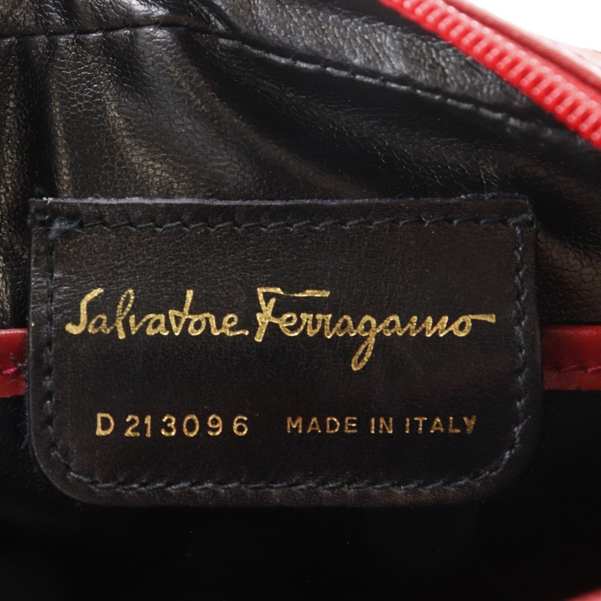 Salvatore Ferragamo Salvatore Ferragamo Vala Shoulder Bag D21 3096 Calfskin Red Women's Size ONE SIZE - 9 Thumbnail