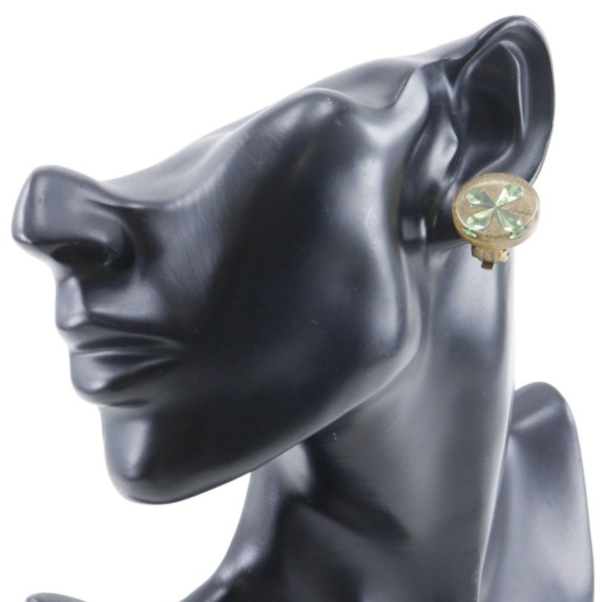 Chanel Chanel Clover Earrings, Plastic x Gold Plated, 2001, 01C, Clover, Approx. 8g, Women's. Size ONE SIZE - 2 Thumbnail