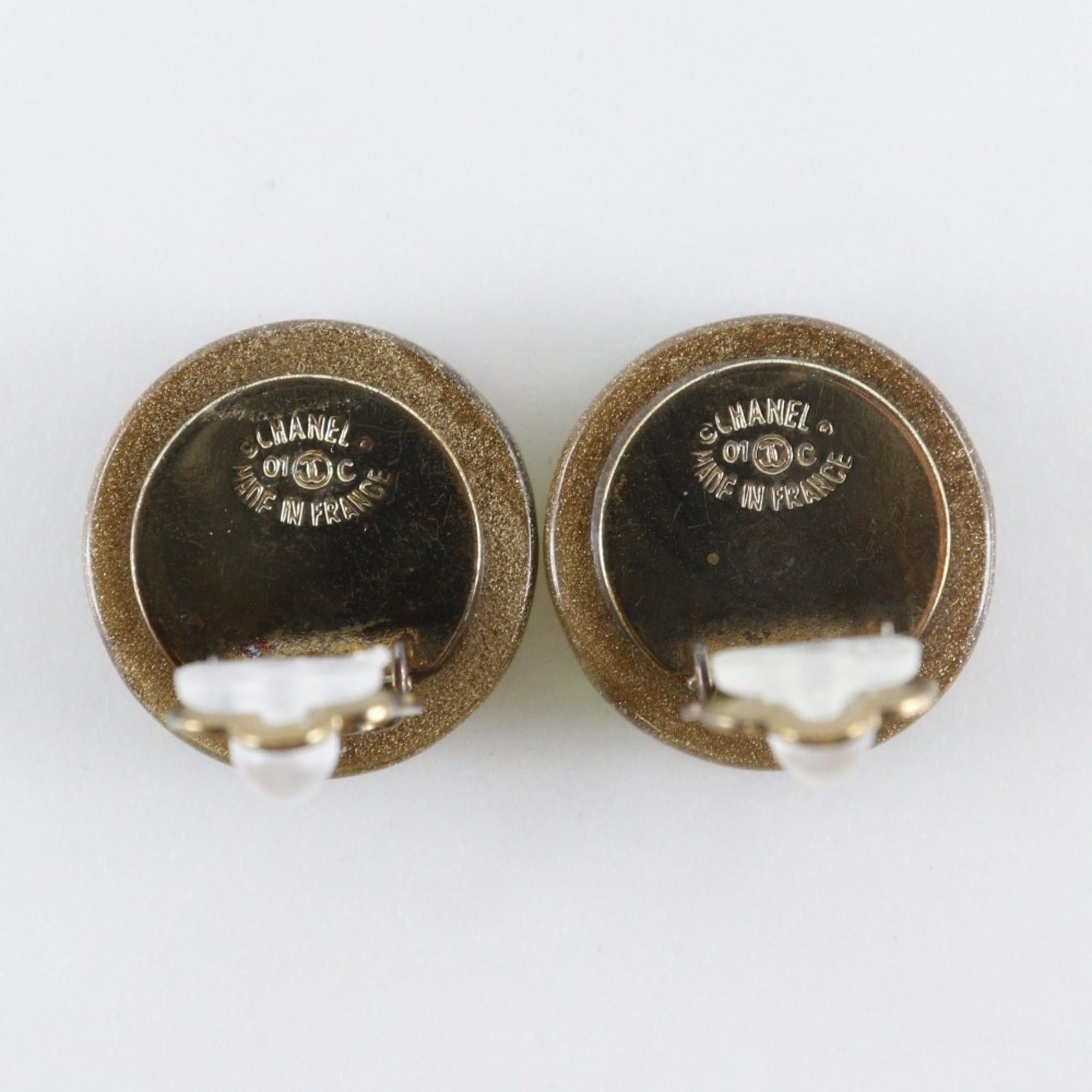 Chanel Chanel Clover Earrings, Plastic x Gold Plated, 2001, 01C, Clover, Approx. 8g, Women's. Size ONE SIZE - 4 Thumbnail