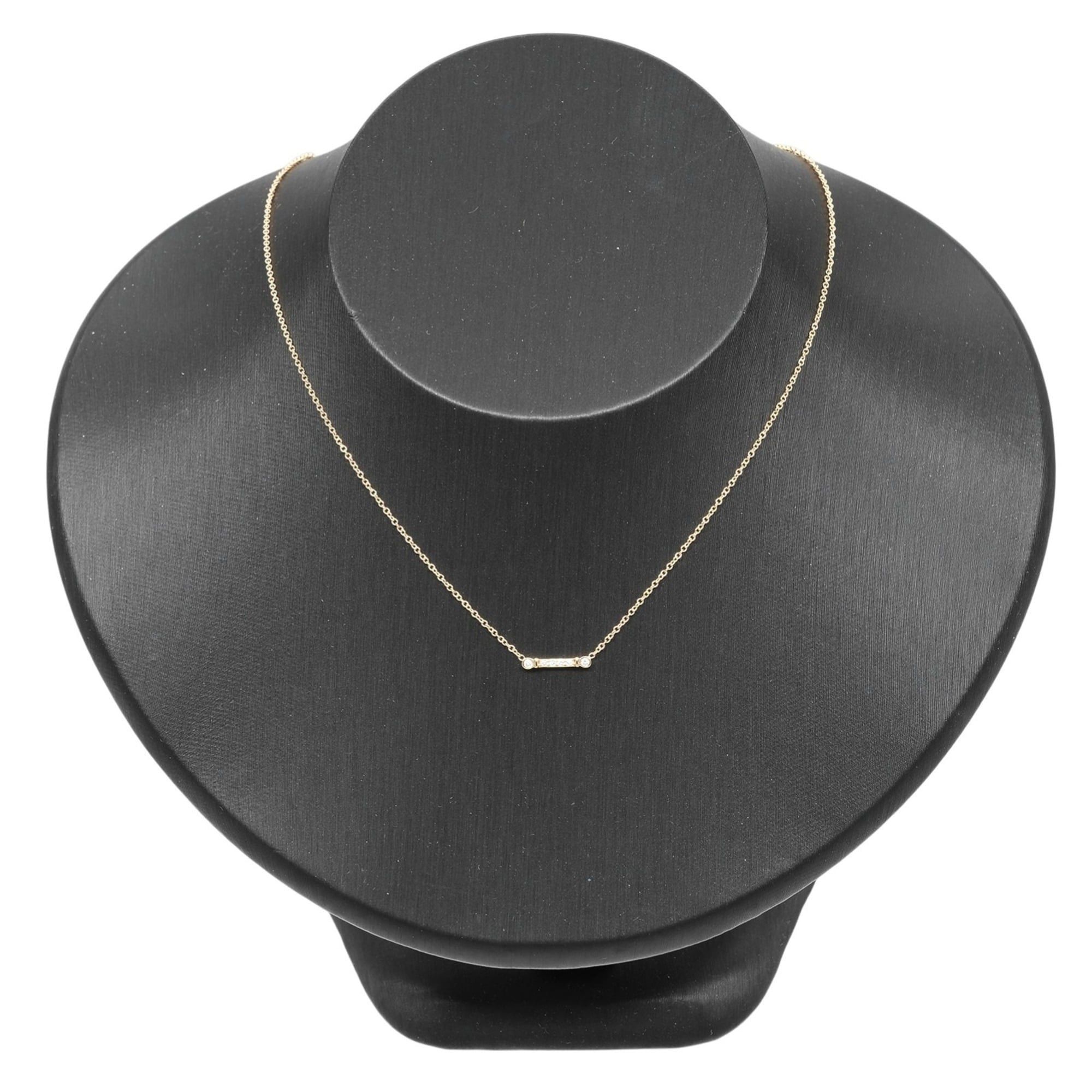 Tiffany & Co. Tiffany & Co. Fleur-de-lis Necklace, 18K Pink Gold with Diamonds, Approx. 1.85g. Size ONE SIZE - 2 Thumbnail