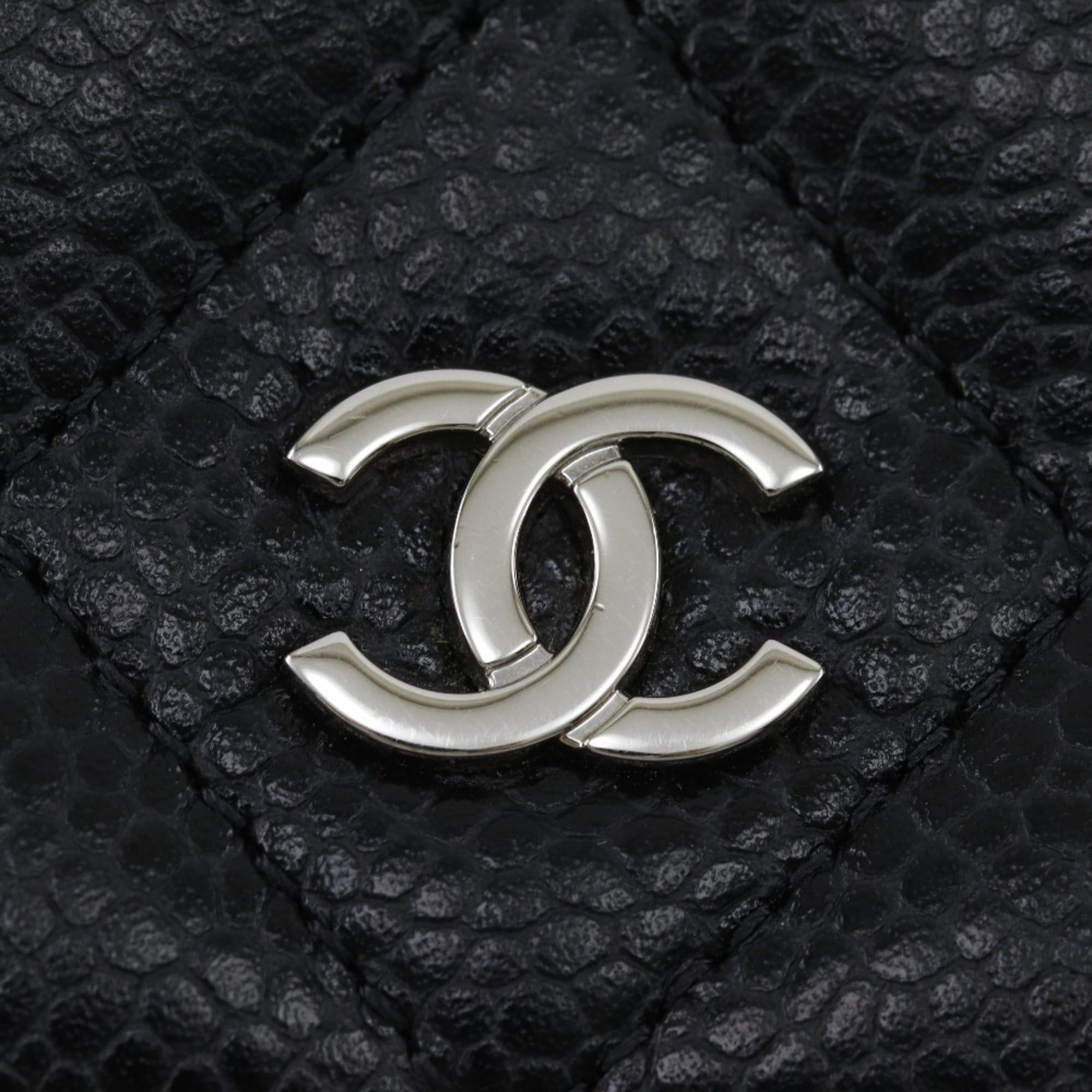 Chanel Chanel Classic Chain Wallet Matelassé Long Shoulder Bag A33814 Caviar Leather Black Snap Button Women's Size ONE SIZE - 11 Thumbnail