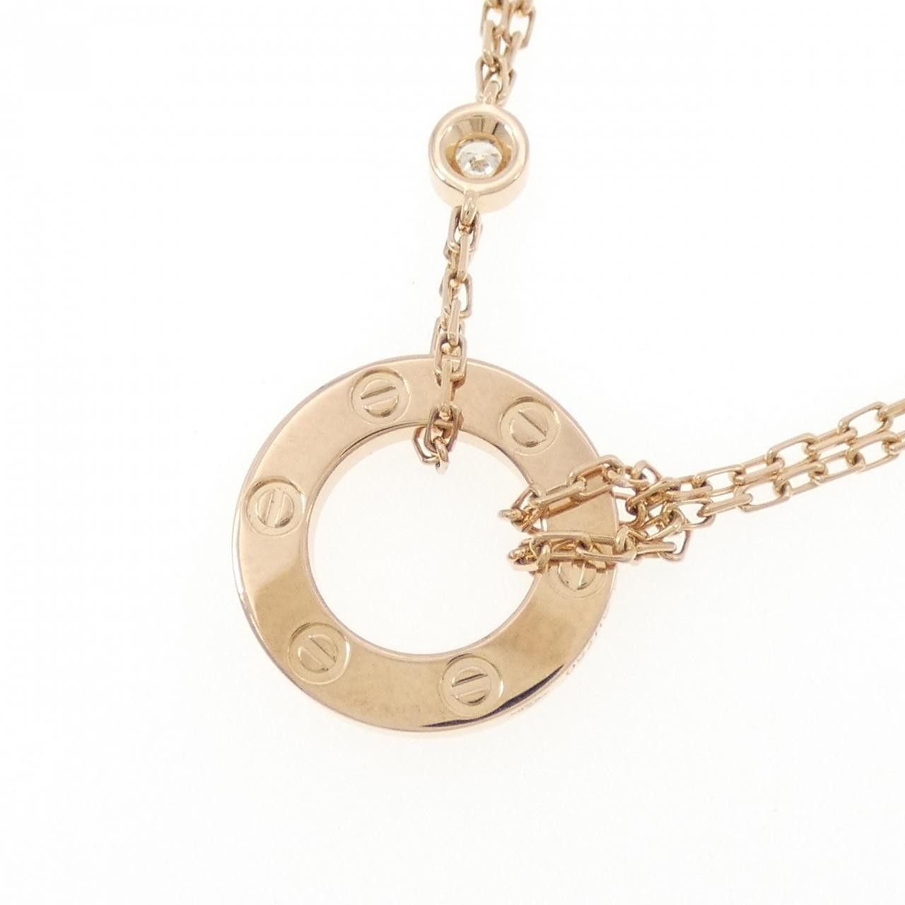 Cartier Cartier Cartier Love 750 Pink Gold Diamond Necklace Precious Metal Necklace DUTY FREE for USA Size ONE SIZE - 4 Thumbnail