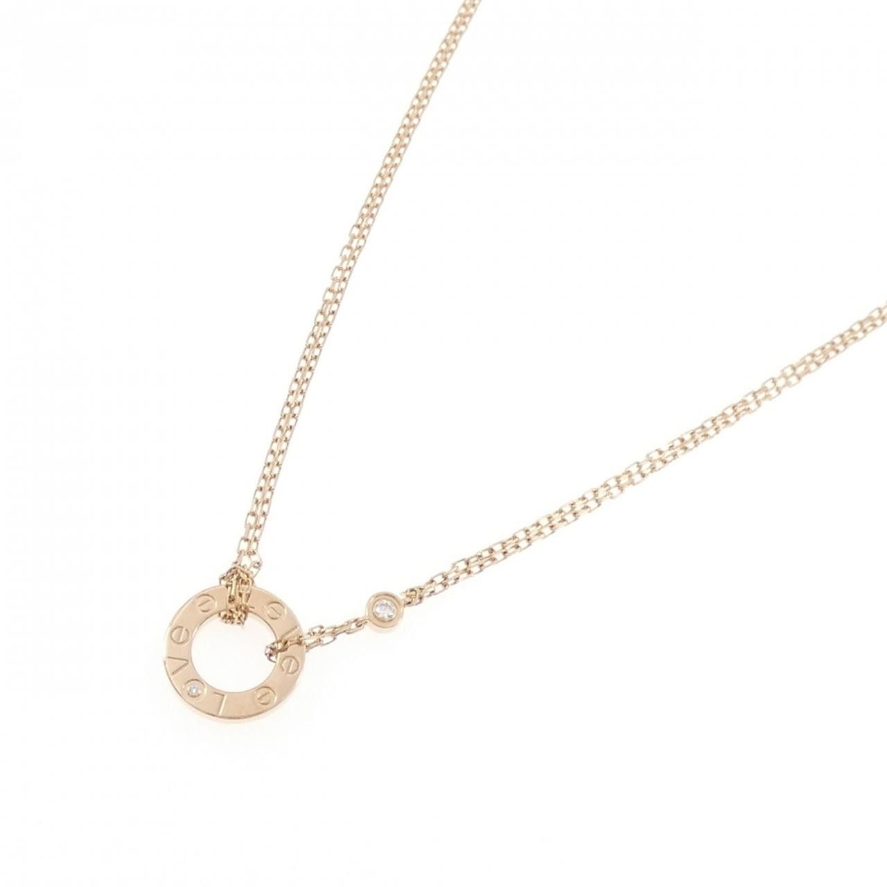 Cartier Cartier Cartier Love 750 Pink Gold Diamond Necklace Precious Metal Necklace DUTY FREE for USA Size ONE SIZE - 2 Thumbnail