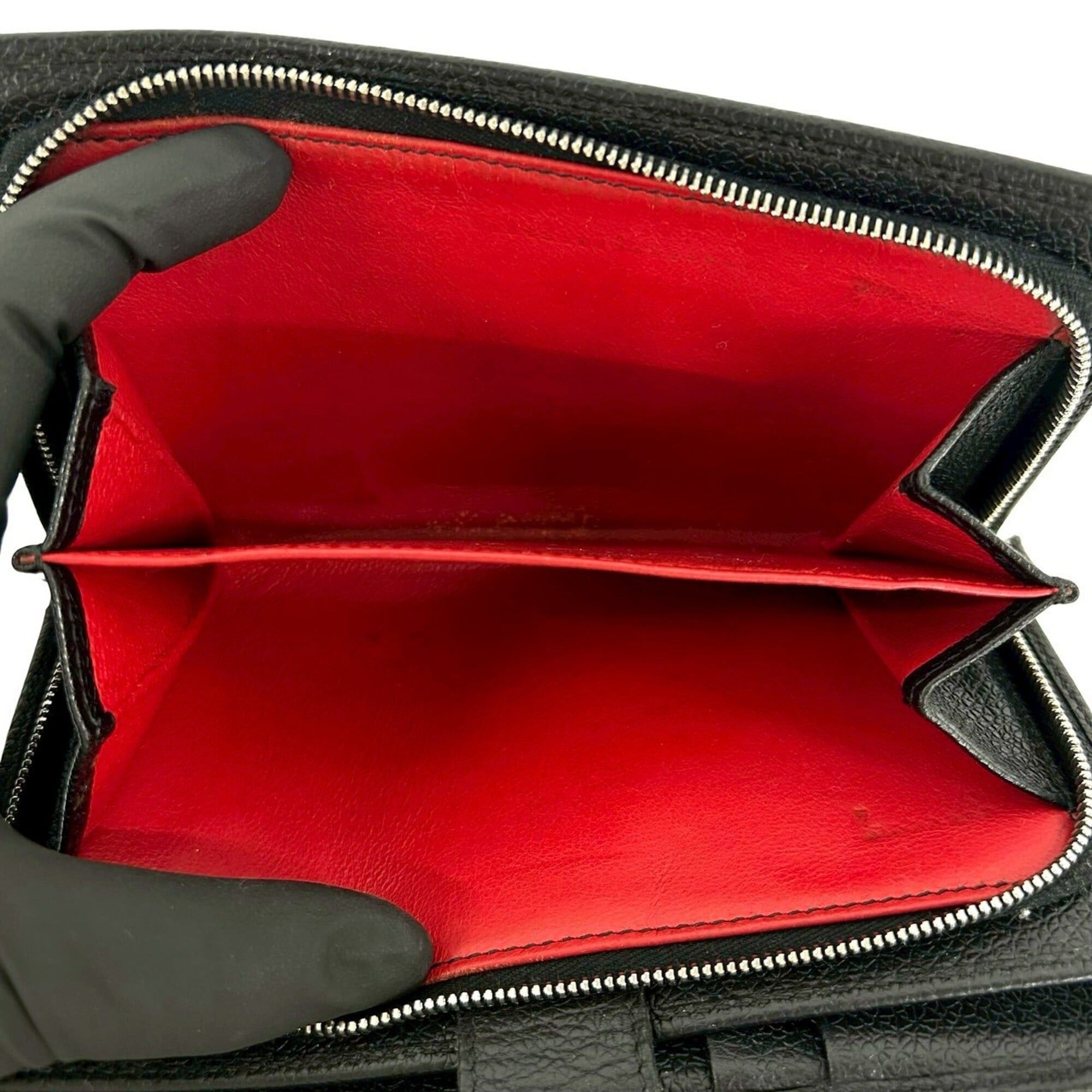 Bvlgari Bvlgari logo hardware, genuine leather, bi-fold wallet, long billfold, coin purse, black, 48256 Size ONE SIZE - 10 Thumbnail