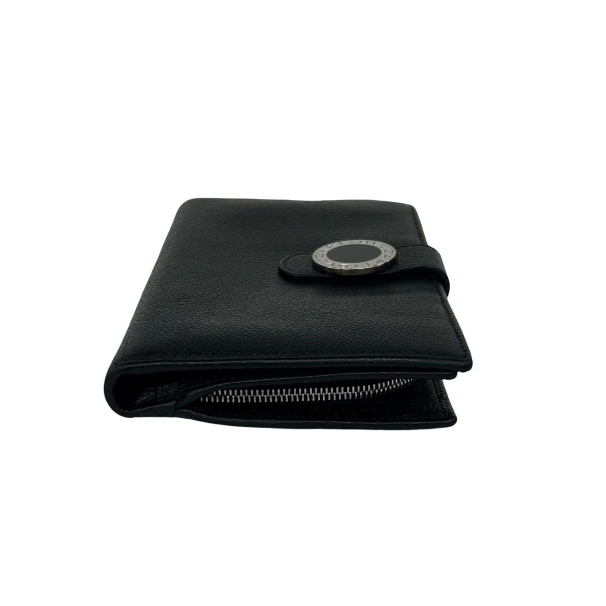 Bvlgari Bvlgari logo hardware, genuine leather, bi-fold wallet, long billfold, coin purse, black, 48256 Size ONE SIZE - 5 Thumbnail