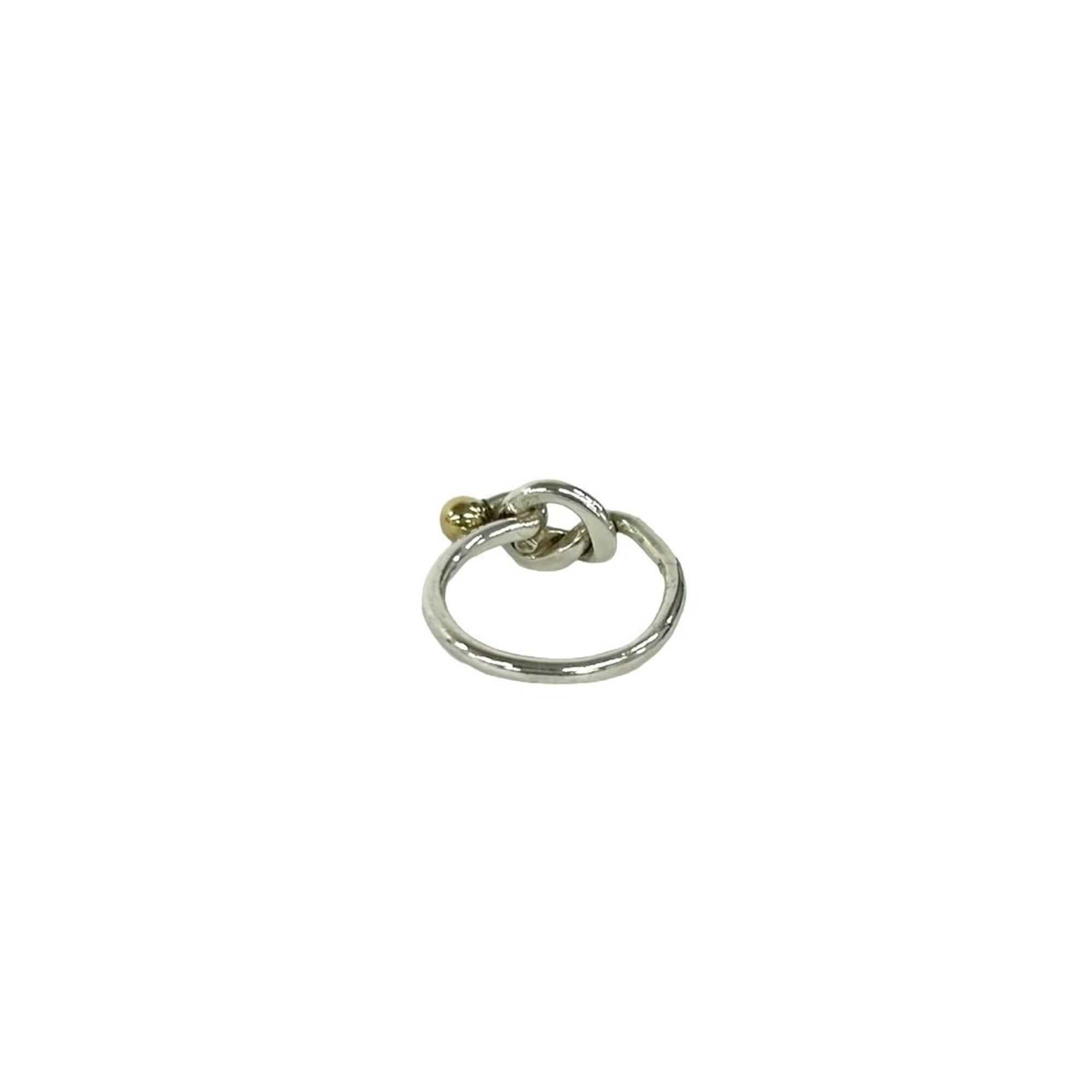 Tiffany & Co. TIFFANY&Co. Tiffany Love Knot Ring, Hook & Eye, Sterling Silver 925, 18K Yellow Gold, Silver, 40014 Size ONE SIZE - 6 Thumbnail
