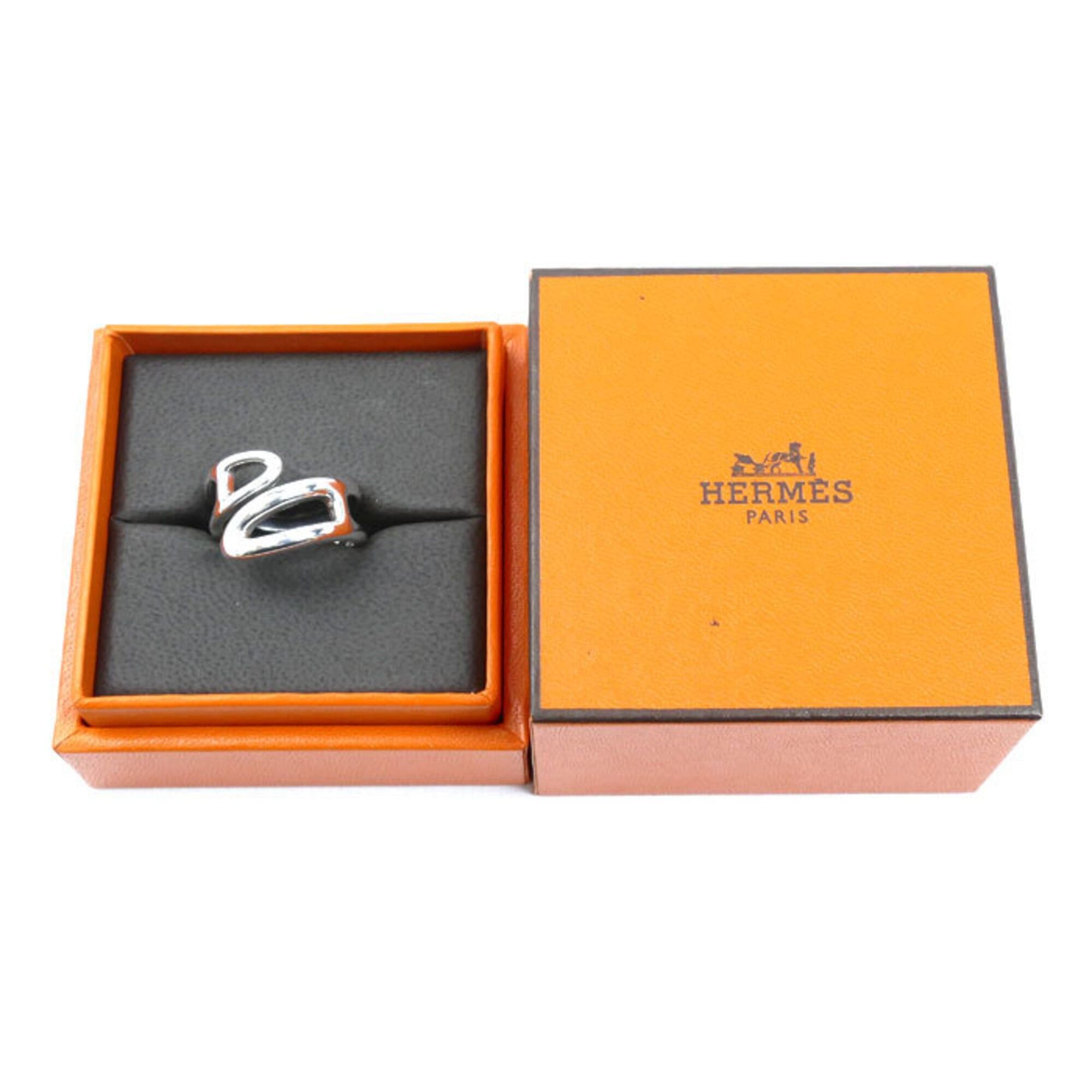 Hermes HERMES Sterling Silver 925 Chaine d'Ancre Punk Ring, Size 53, 7.9g, Women's Size ONE SIZE - 8 Thumbnail