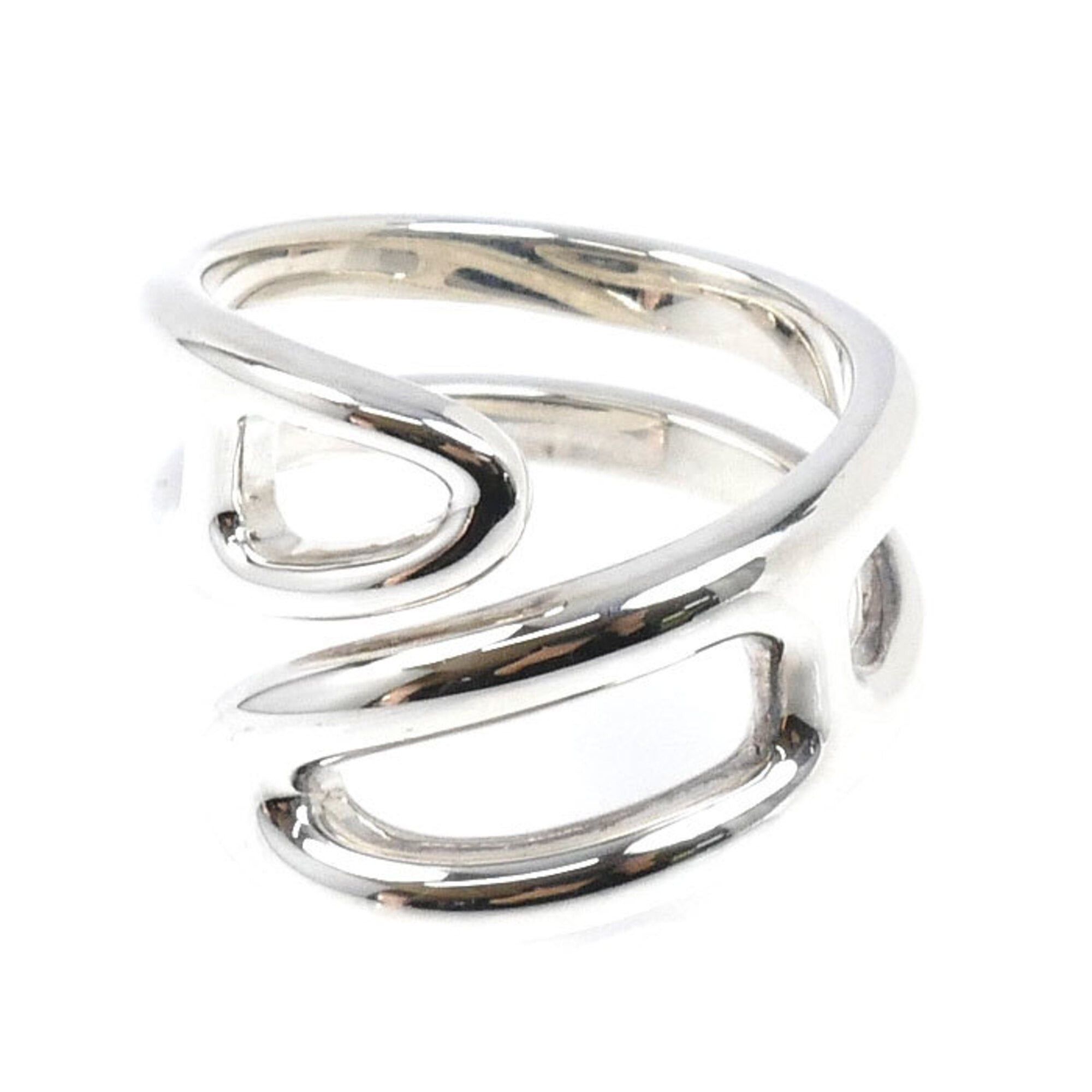 Hermes HERMES Sterling Silver 925 Chaine d'Ancre Punk Ring, Size 53, 7.9g, Women's Size ONE SIZE - 3 Thumbnail