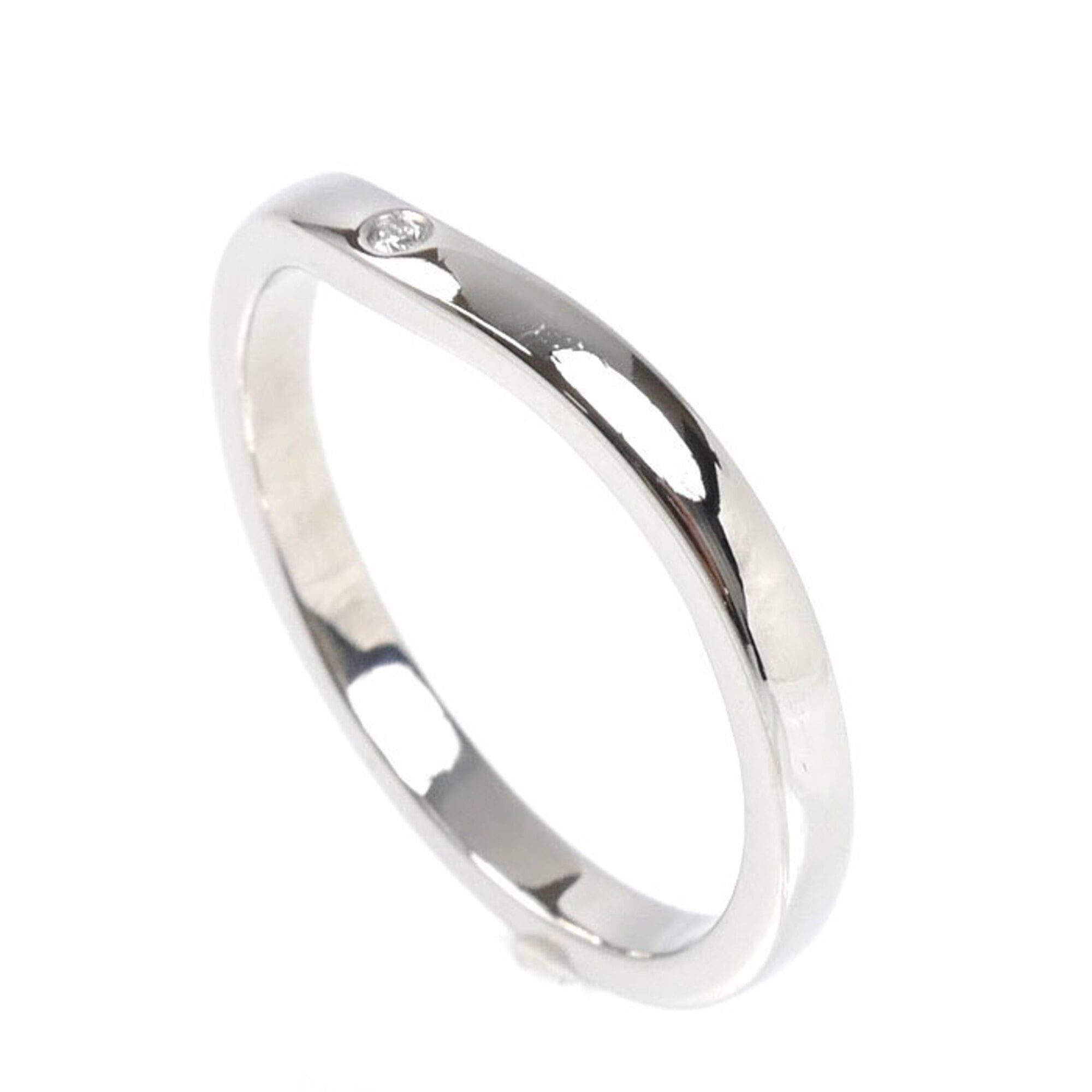 Cartier CARTIER Pt950 Platinum Ballerina Curve Wedding Ring with 3 Diamonds (B4092950) - 50 Diamonds, 3.3g Women's Size ONE SIZE - 2 Thumbnail
