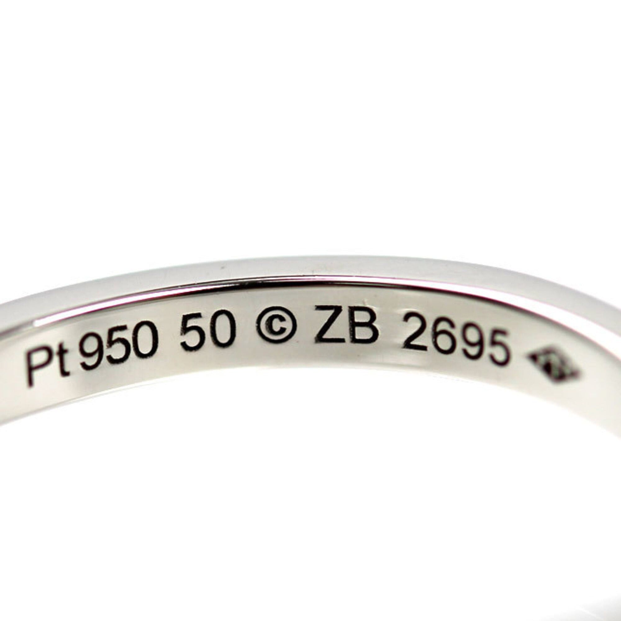 Cartier CARTIER Pt950 Platinum Ballerina Curve Wedding Ring with 3 Diamonds (B4092950) - 50 Diamonds, 3.3g Women's Size ONE SIZE - 6 Thumbnail