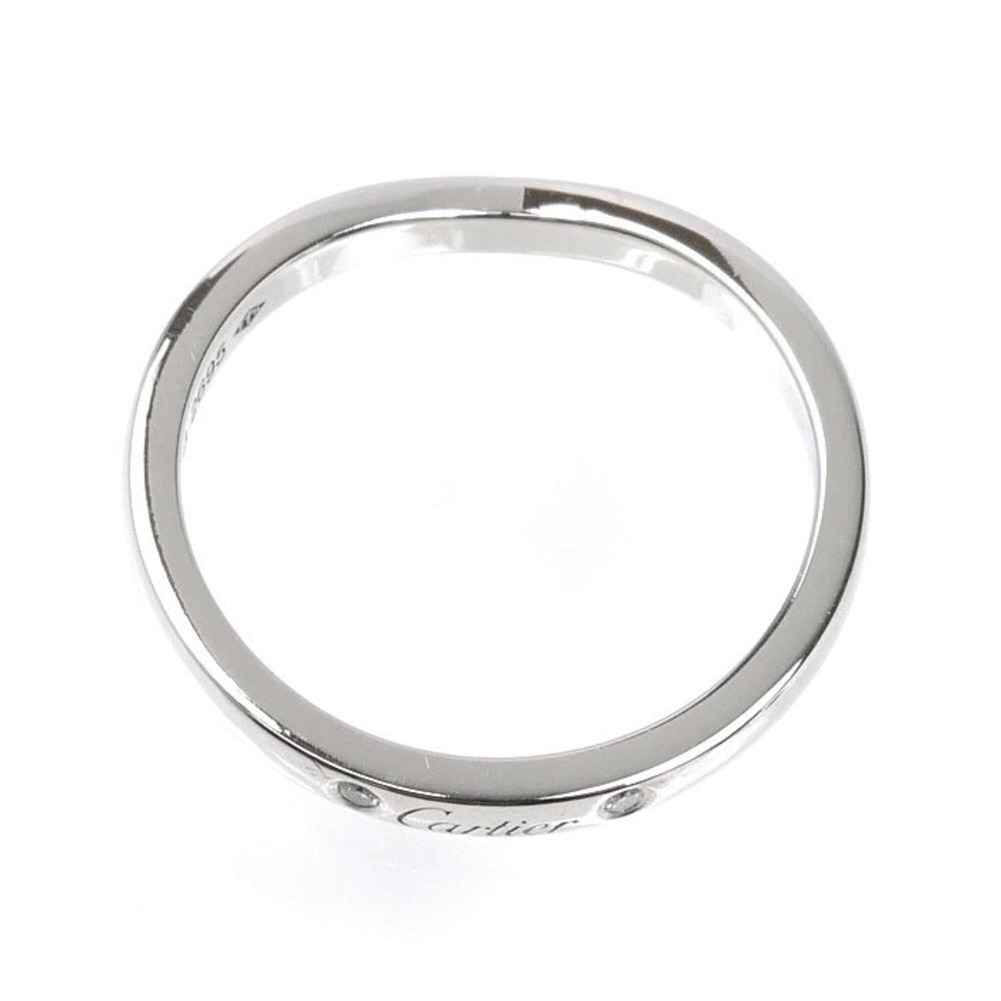 Cartier CARTIER Pt950 Platinum Ballerina Curve Wedding Ring with 3 Diamonds (B4092950) - 50 Diamonds, 3.3g Women's Size ONE SIZE - 5 Thumbnail