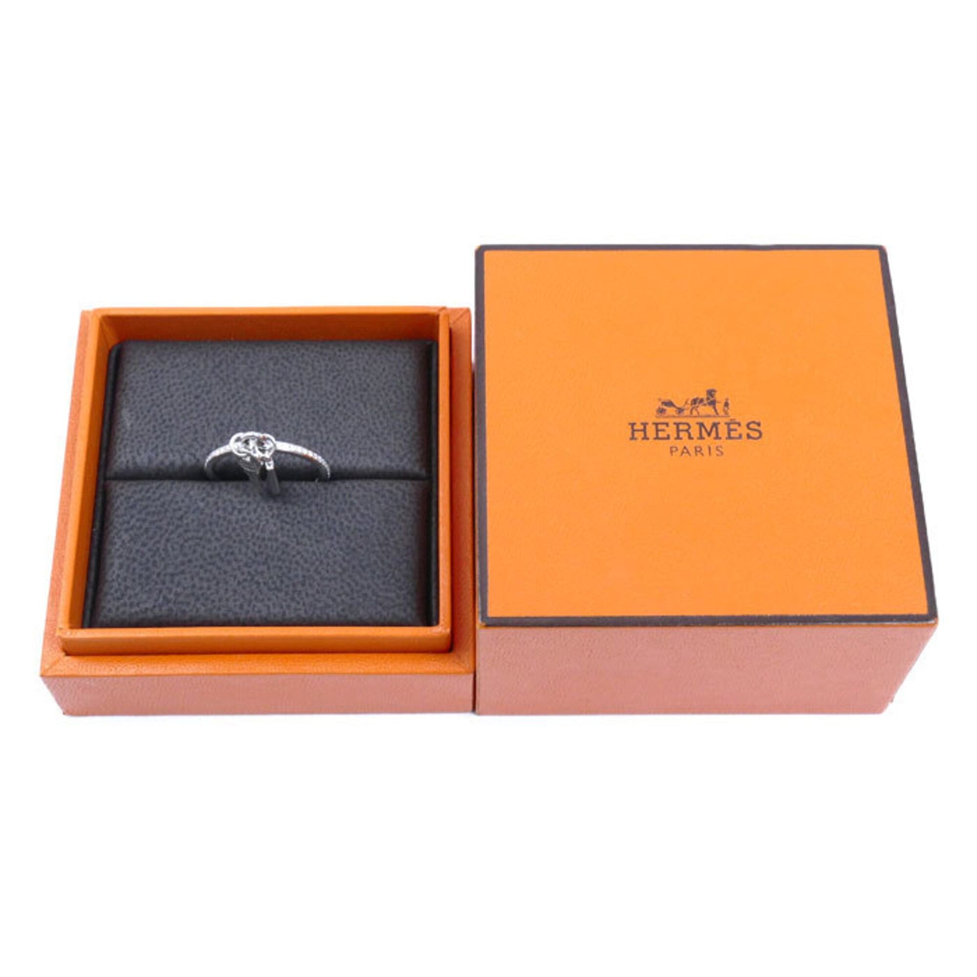 Hermes HERMES Kelly Clochette PM Ring in 18K White Gold (H221616B 00052), Diamond, Size 52, Weight 3.3g, Women's. Size ONE SIZE - 8 Thumbnail