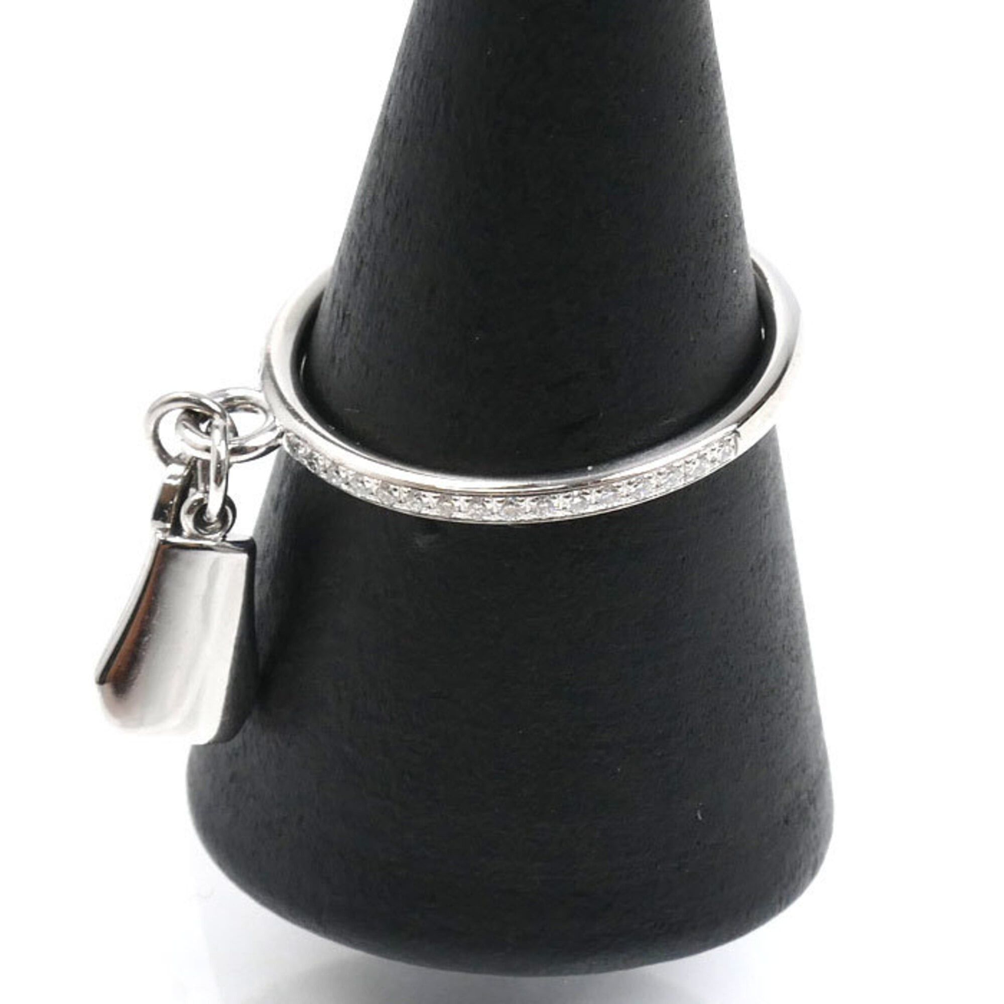 Hermes HERMES Kelly Clochette PM Ring in 18K White Gold (H221616B 00052), Diamond, Size 52, Weight 3.3g, Women's. Size ONE SIZE - 2 Thumbnail