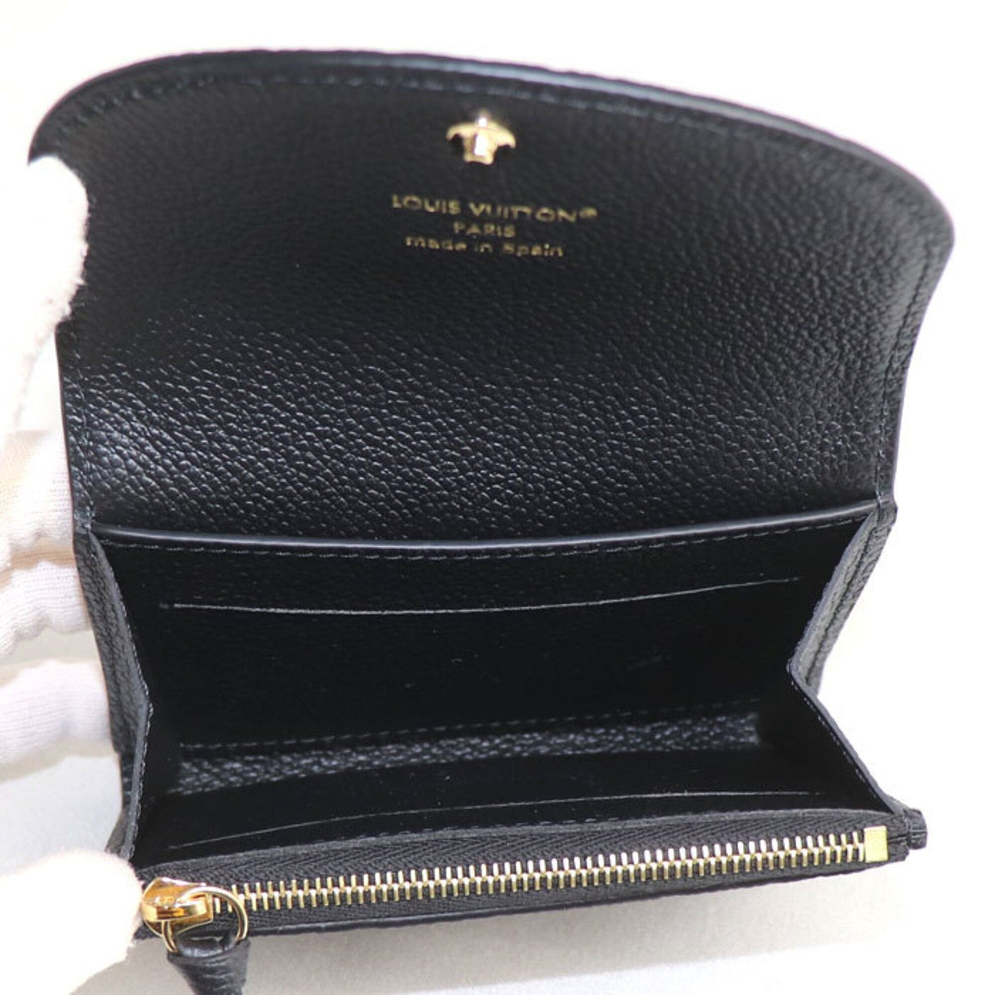 Louis Vuitton Louis Vuitton Portemonnaie Rosalie Wallet/Coin Case Empreinte Black M81455 Women's Size ONE SIZE - 4 Thumbnail