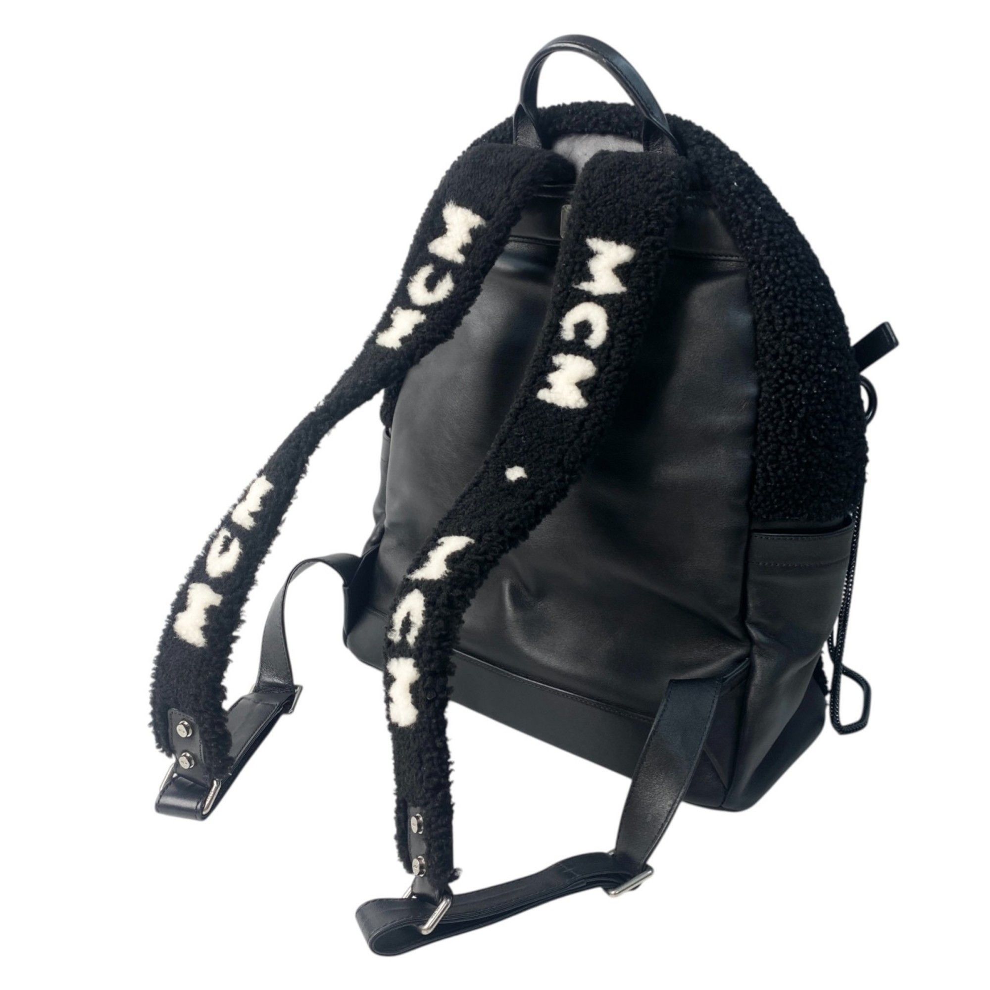 MCM MCM Women's Logo Backpack in Shearling Leather Size ONE SIZE - 7 Thumbnail