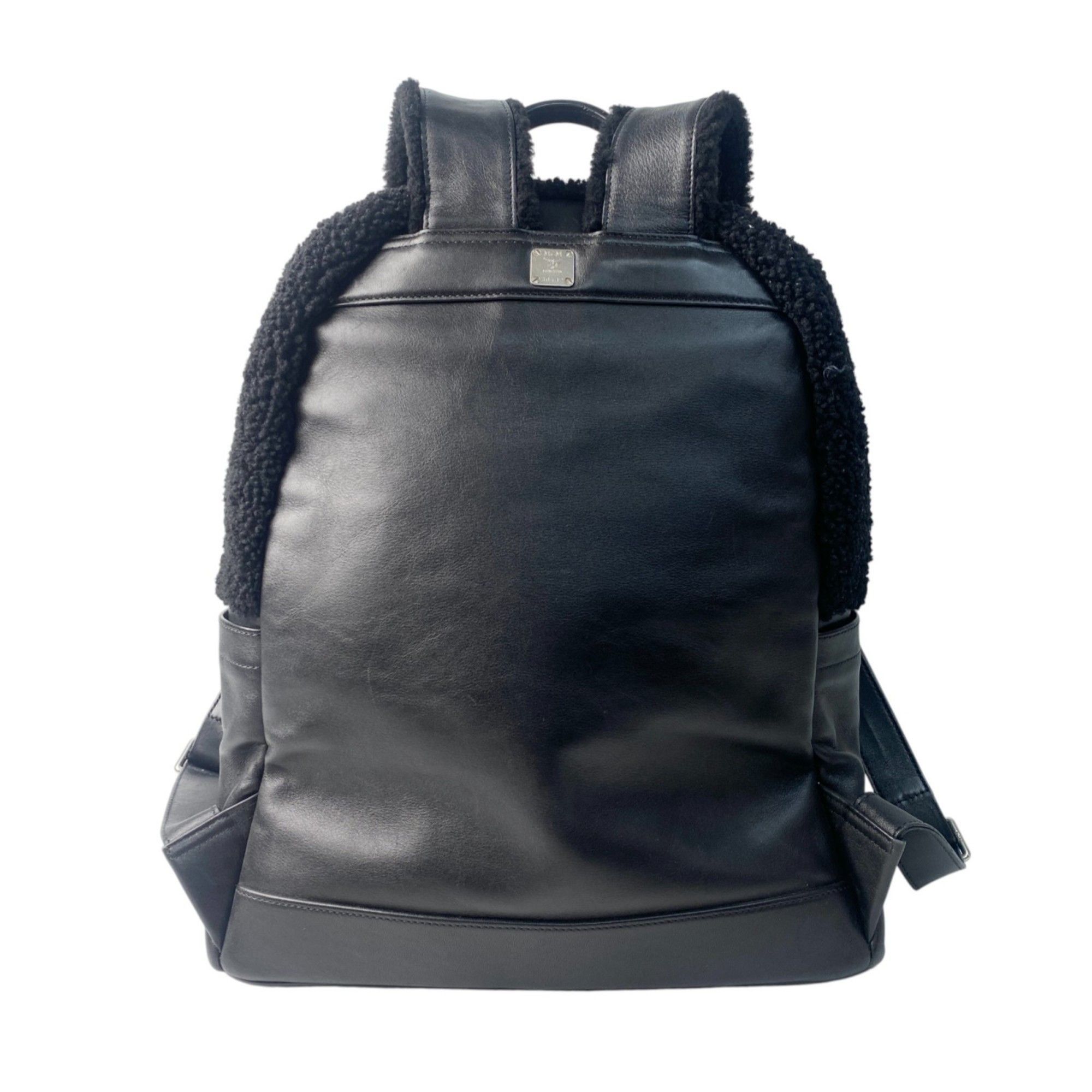 MCM MCM Women's Logo Backpack in Shearling Leather Size ONE SIZE - 2 Thumbnail