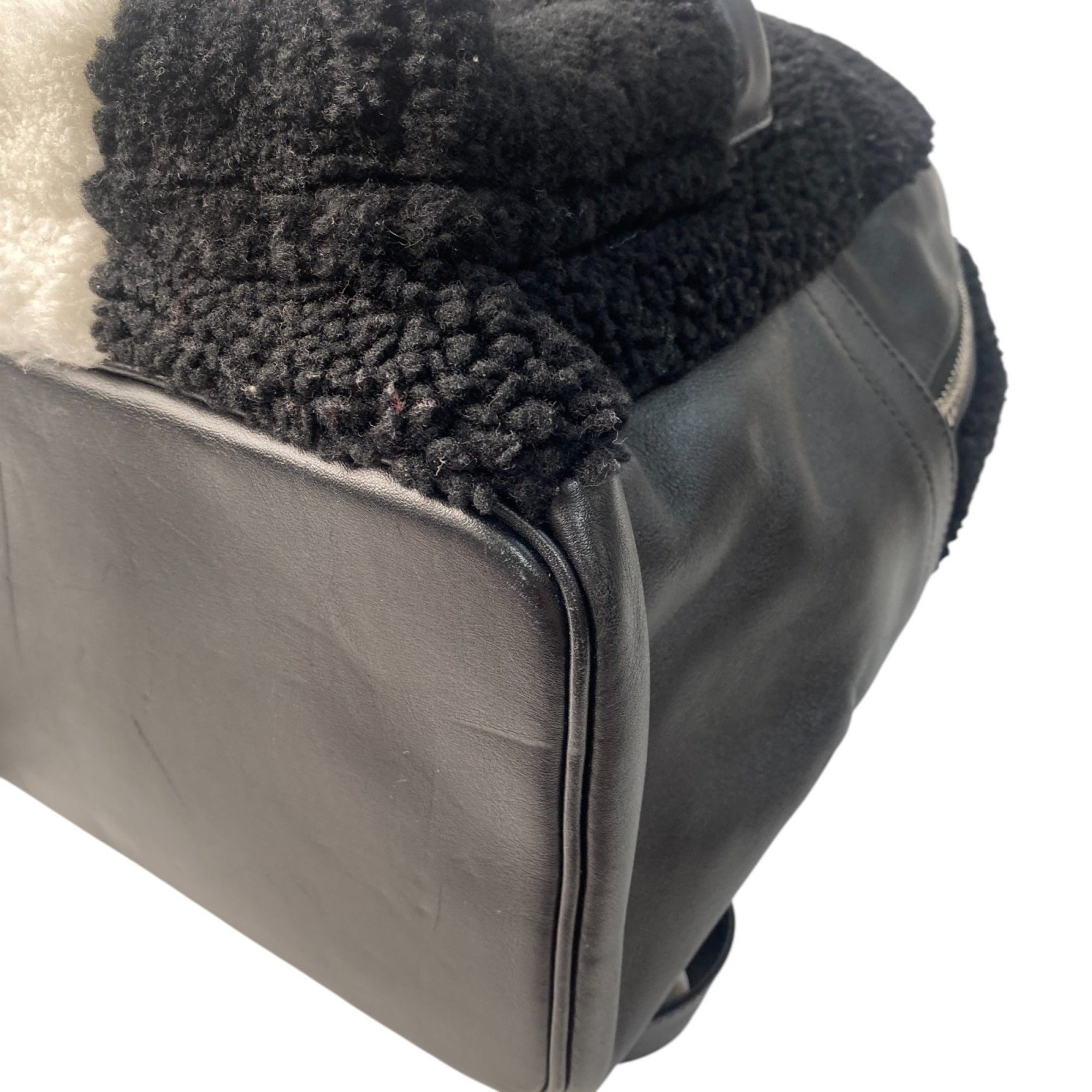MCM MCM Women's Logo Backpack in Shearling Leather Size ONE SIZE - 18 Thumbnail