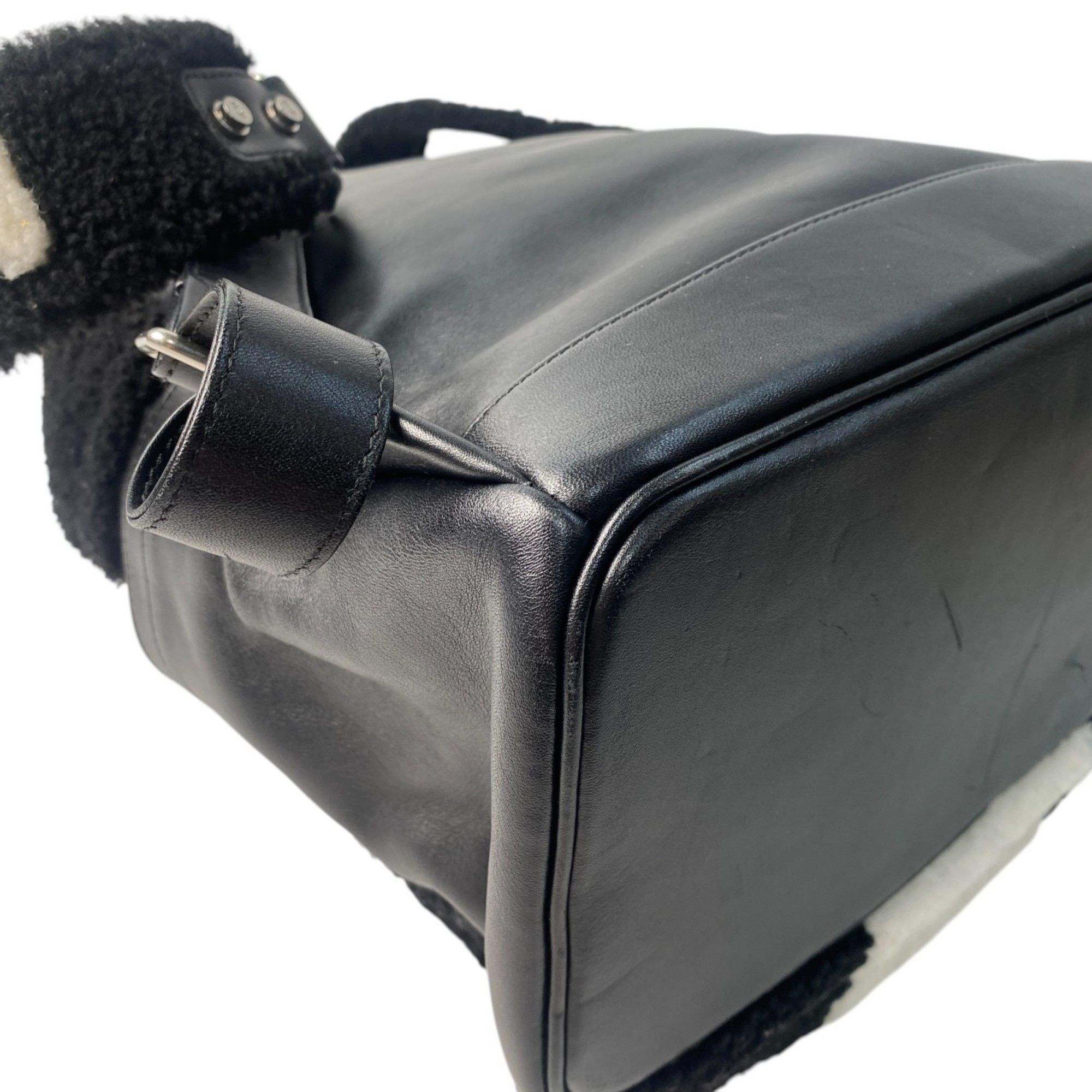 MCM MCM Women's Logo Backpack in Shearling Leather Size ONE SIZE - 15 Thumbnail