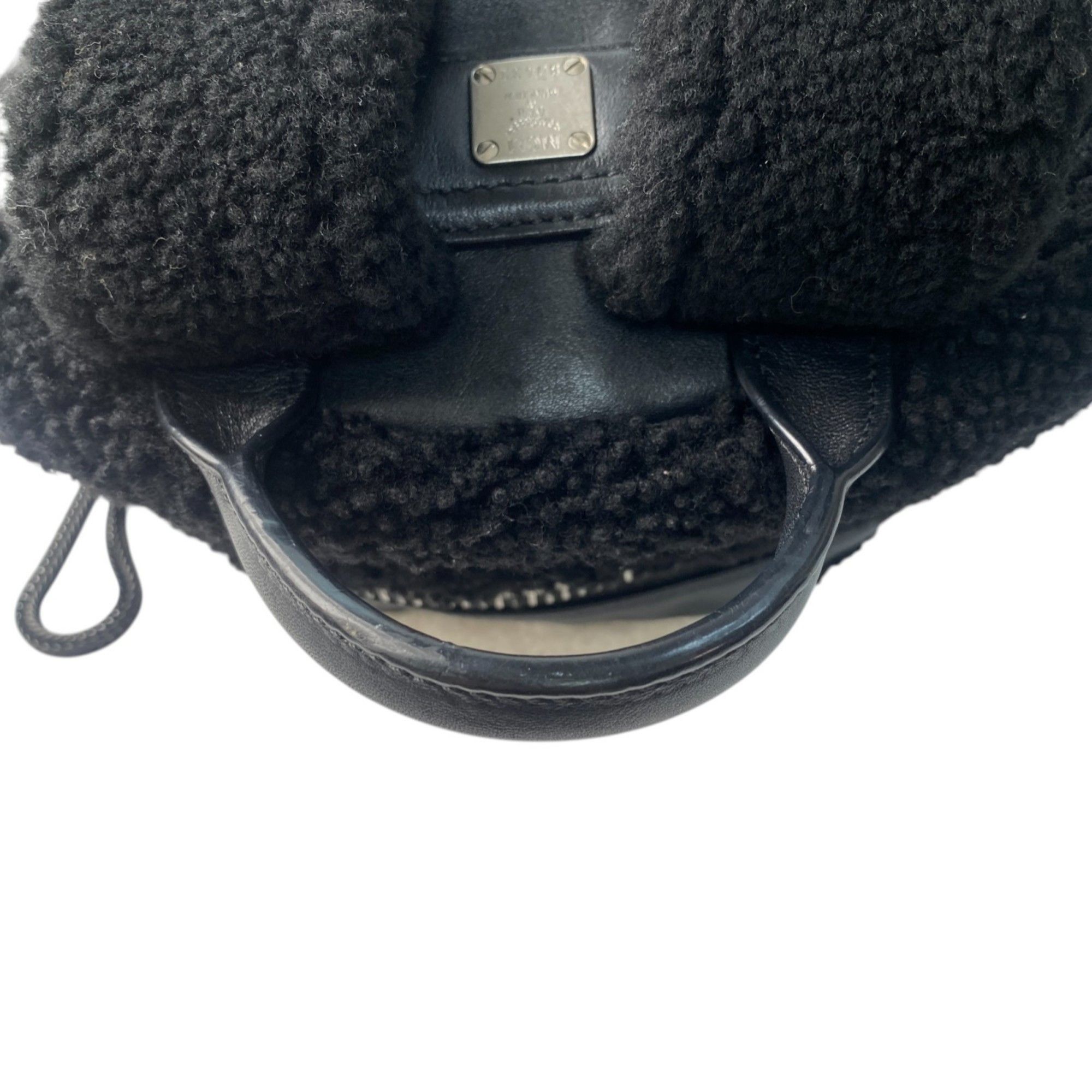 MCM MCM Women's Logo Backpack in Shearling Leather Size ONE SIZE - 6 Thumbnail