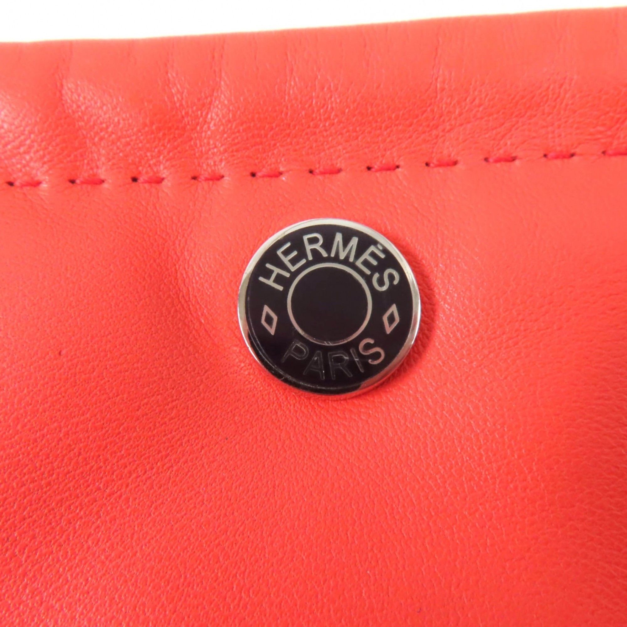 Hermes HERMES Pillow Case with Silver Hardware and Serie Buttons, Anjou Milo Swift Cosmetic Pouch, Orange Blue, U Stamp, Box Dust Bag Included, Made in France, Women's Size ONE SIZE - 7 Thumbnail