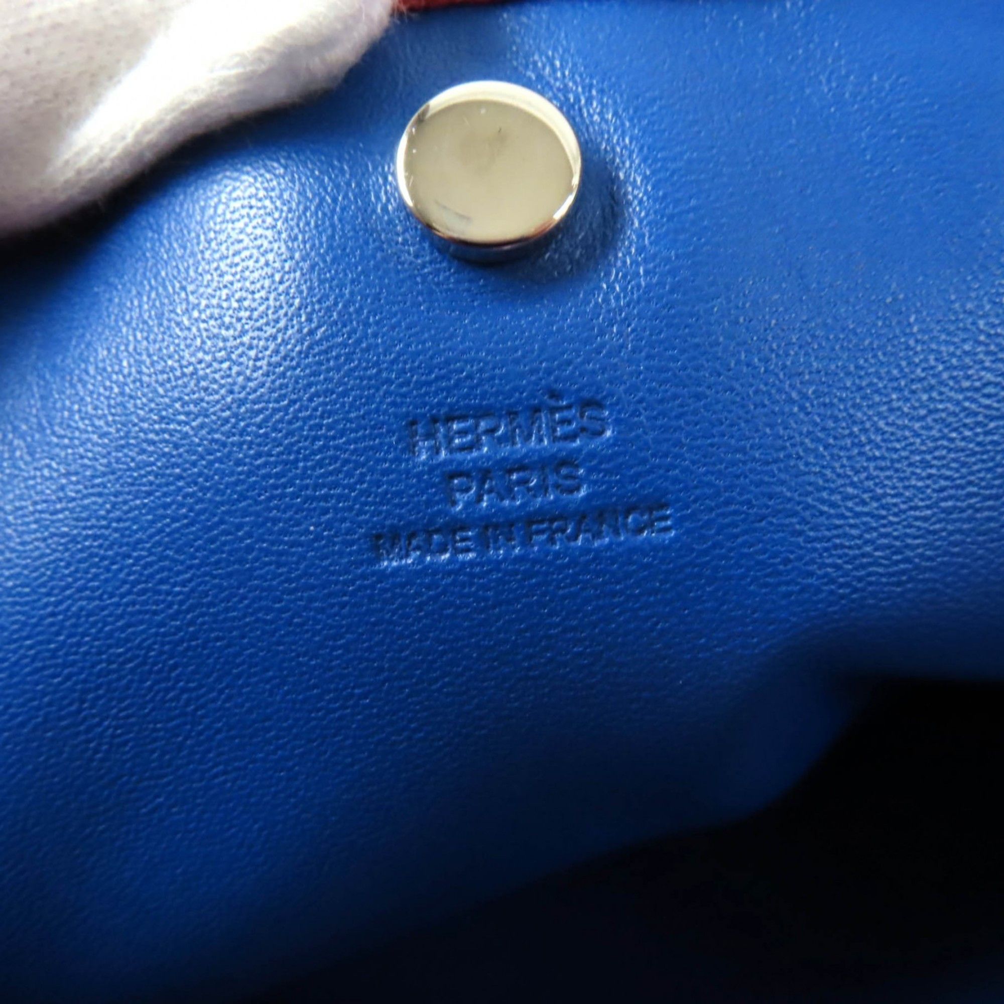 Hermes HERMES Pillow Case with Silver Hardware and Serie Buttons, Anjou Milo Swift Cosmetic Pouch, Orange Blue, U Stamp, Box Dust Bag Included, Made in France, Women's Size ONE SIZE - 8 Thumbnail