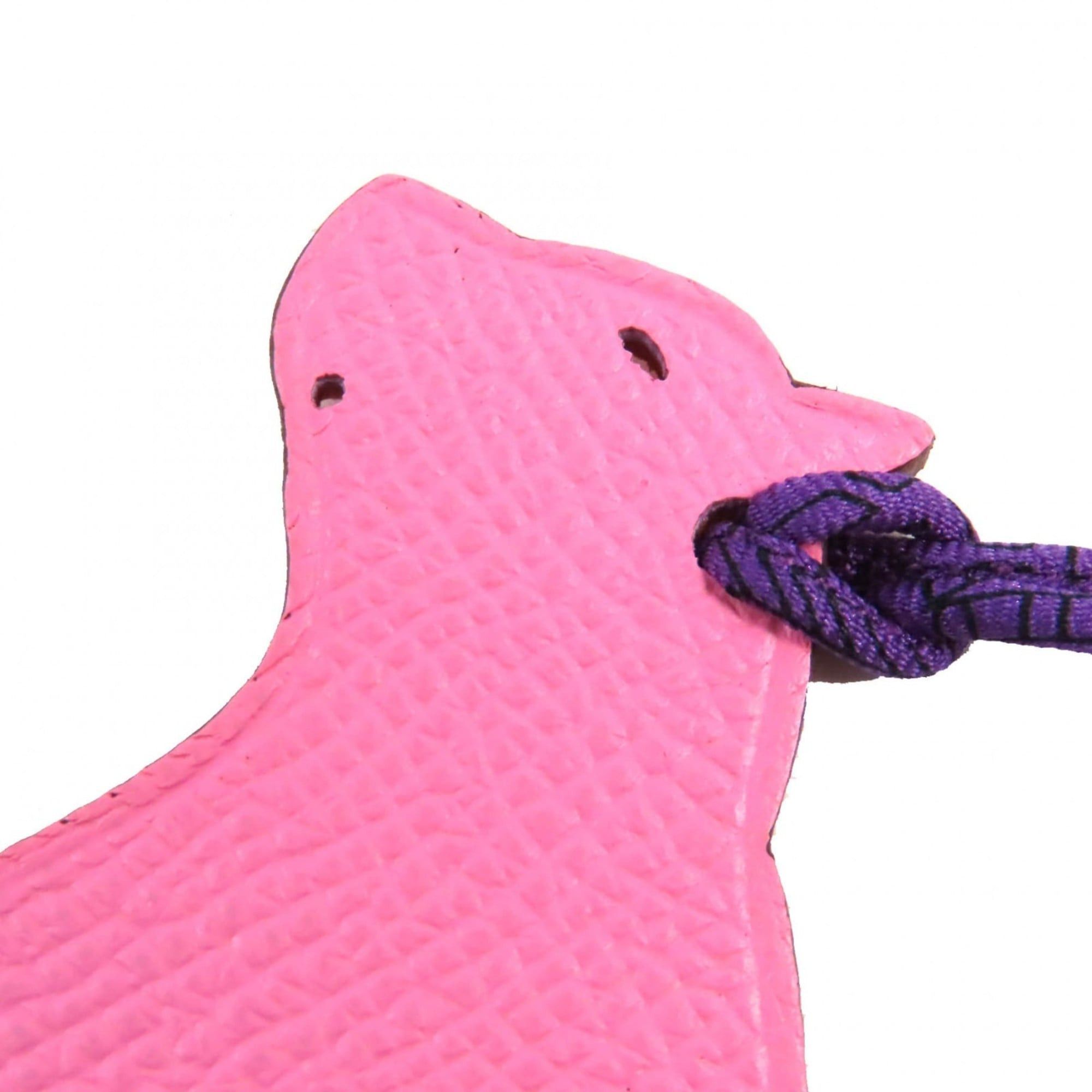 Hermes HERMES Petit H Beaver Epsom Togo Bag Charm in Pink and Orange, with Box, Women's, Very Popular Size ONE SIZE - 4 Thumbnail