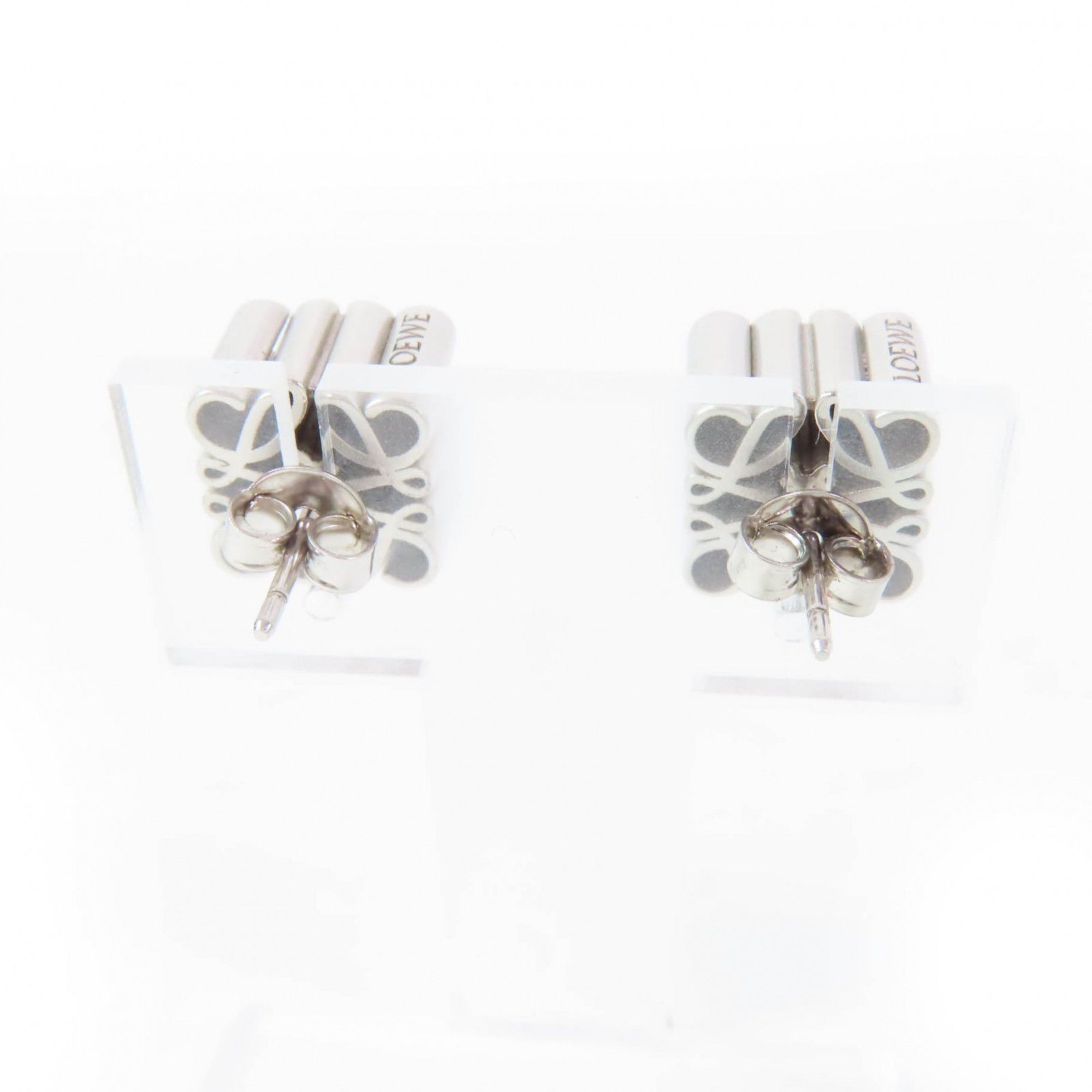 Loewe LOEWE Anagram Cube Stud Earrings (for both ears) J821239X06, AG925 Silver, Box and Dust Bag Included, Made in Italy, Weight 7.4g, Women's Size ONE SIZE - 4 Thumbnail
