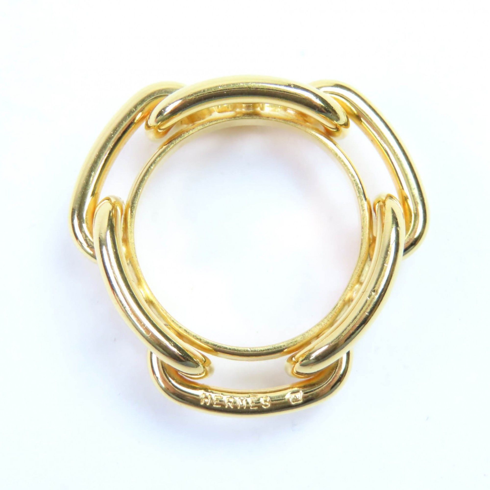 Hermes HERMES Lugate Chaine d'Ancre GP Scarf Clasp/Ring, Gold, with Box, Women's Size ONE SIZE - 4 Thumbnail