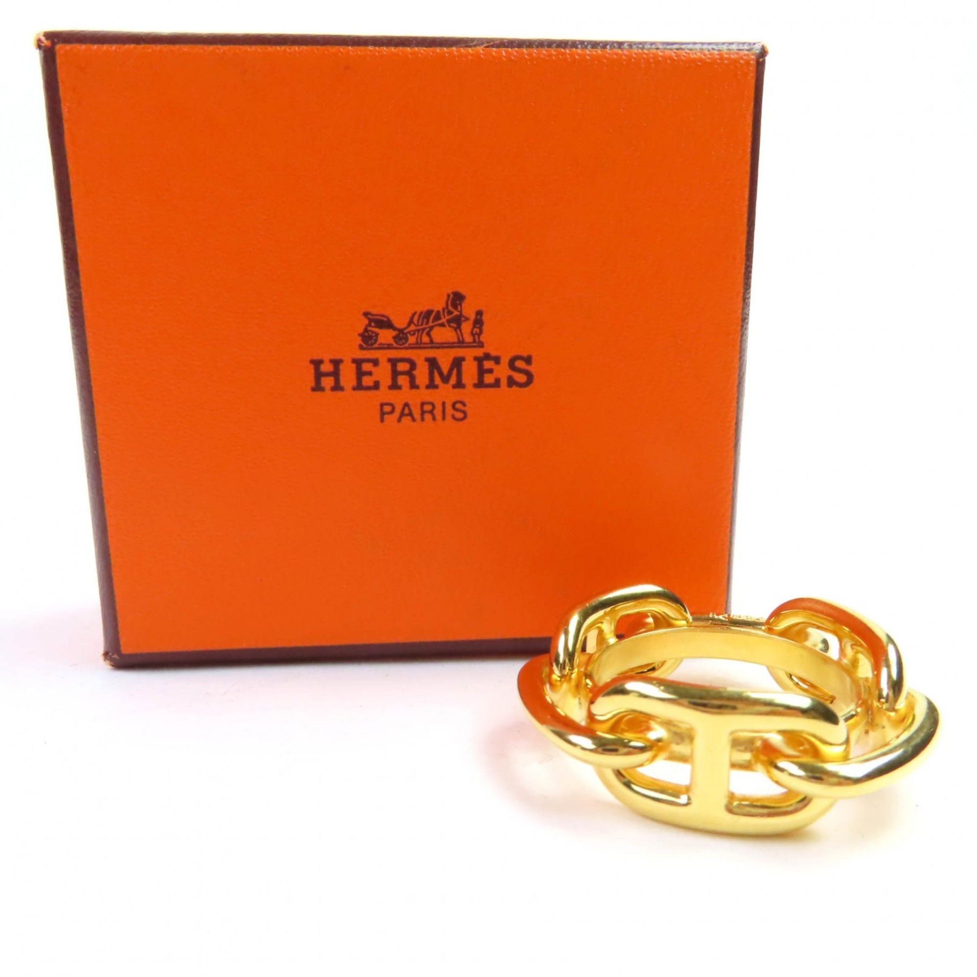 Hermes HERMES Lugate Chaine d'Ancre GP Scarf Clasp/Ring, Gold, with Box, Women's Size ONE SIZE - 2 Thumbnail