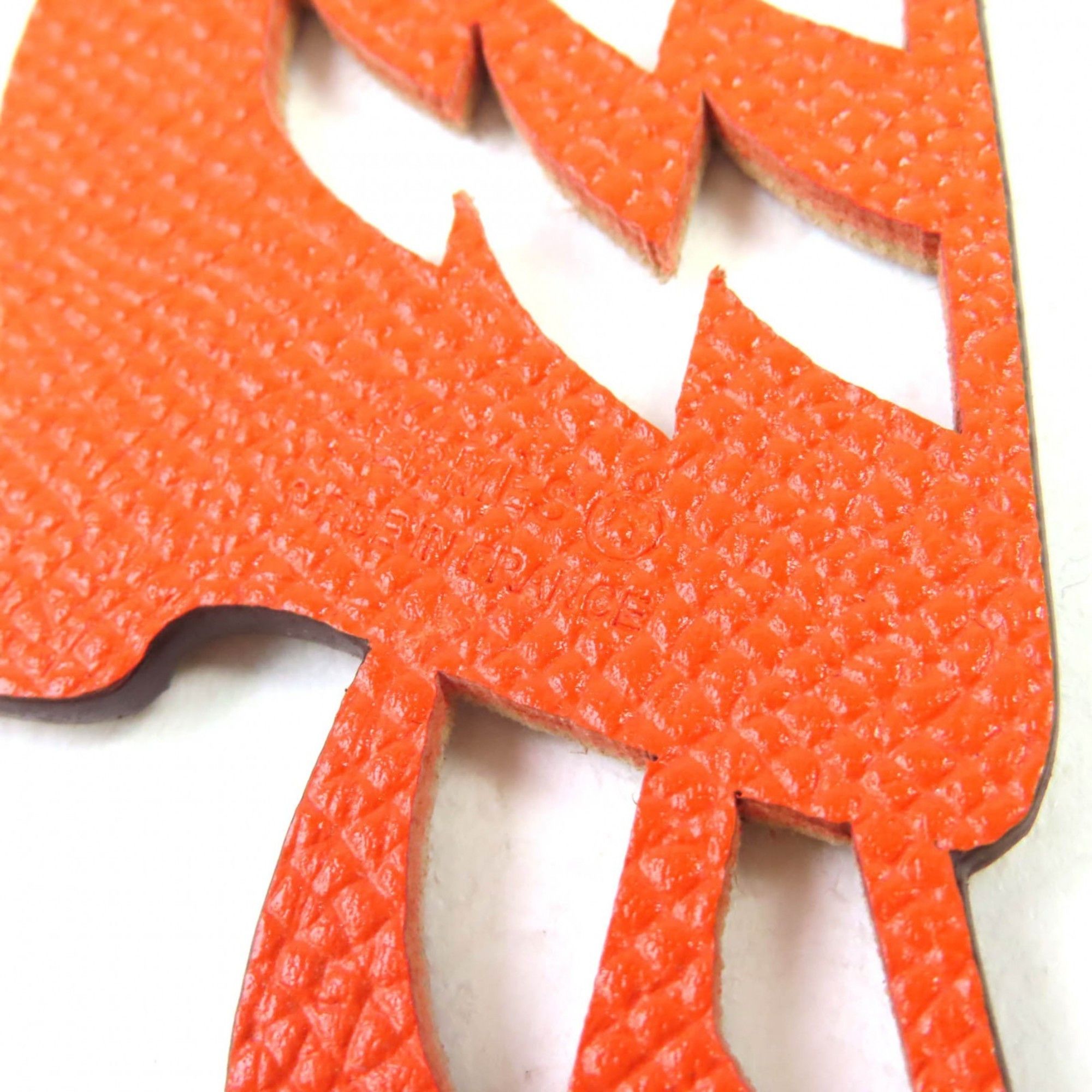 Hermes HERMES Petit H Leather Parrot Bag Charm, Brown and Orange, Made in France, Women's Size ONE SIZE - 4 Thumbnail